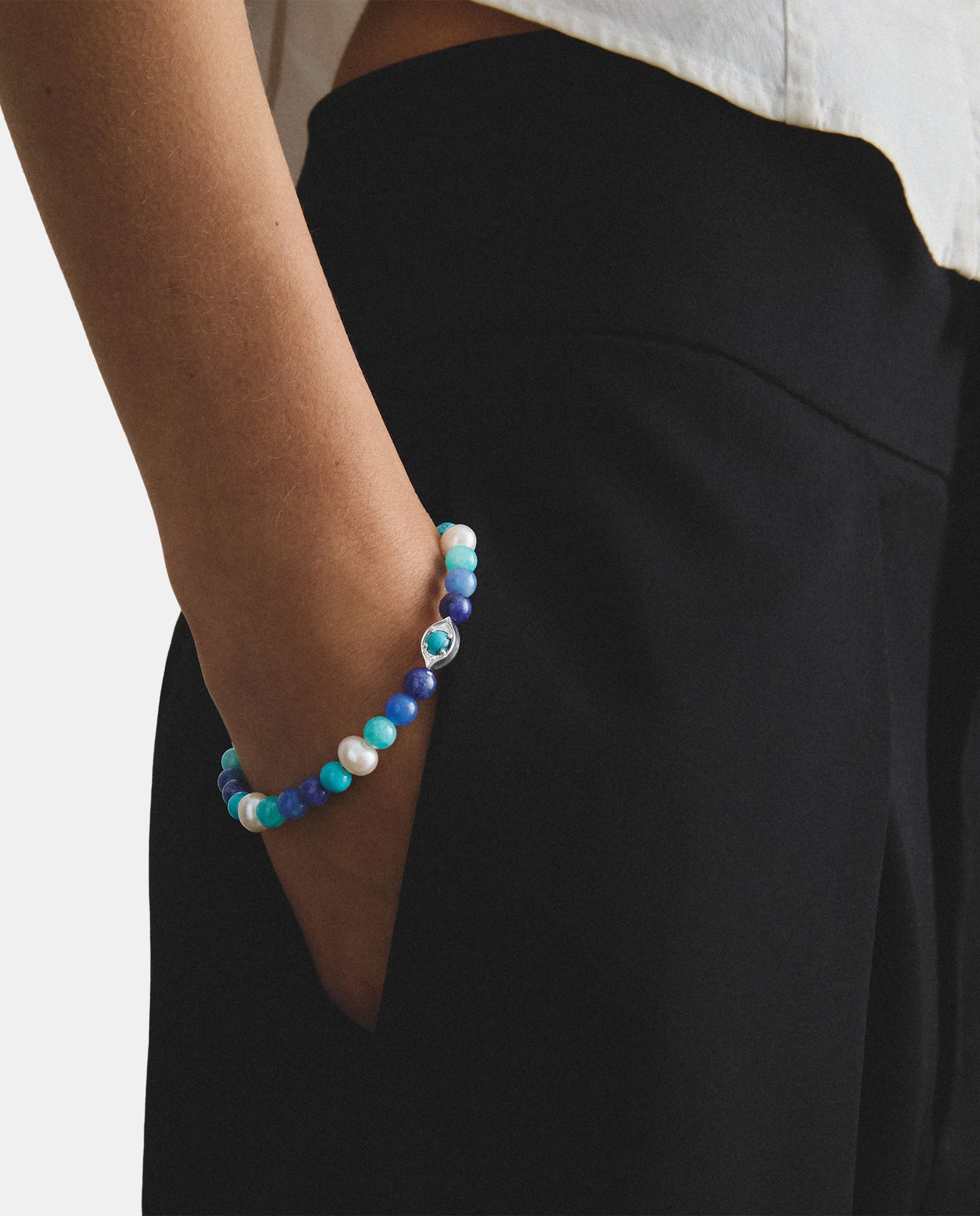 Pulsera con perlas y piedras multicolores - Thomas Sabo - Azul Azul-4