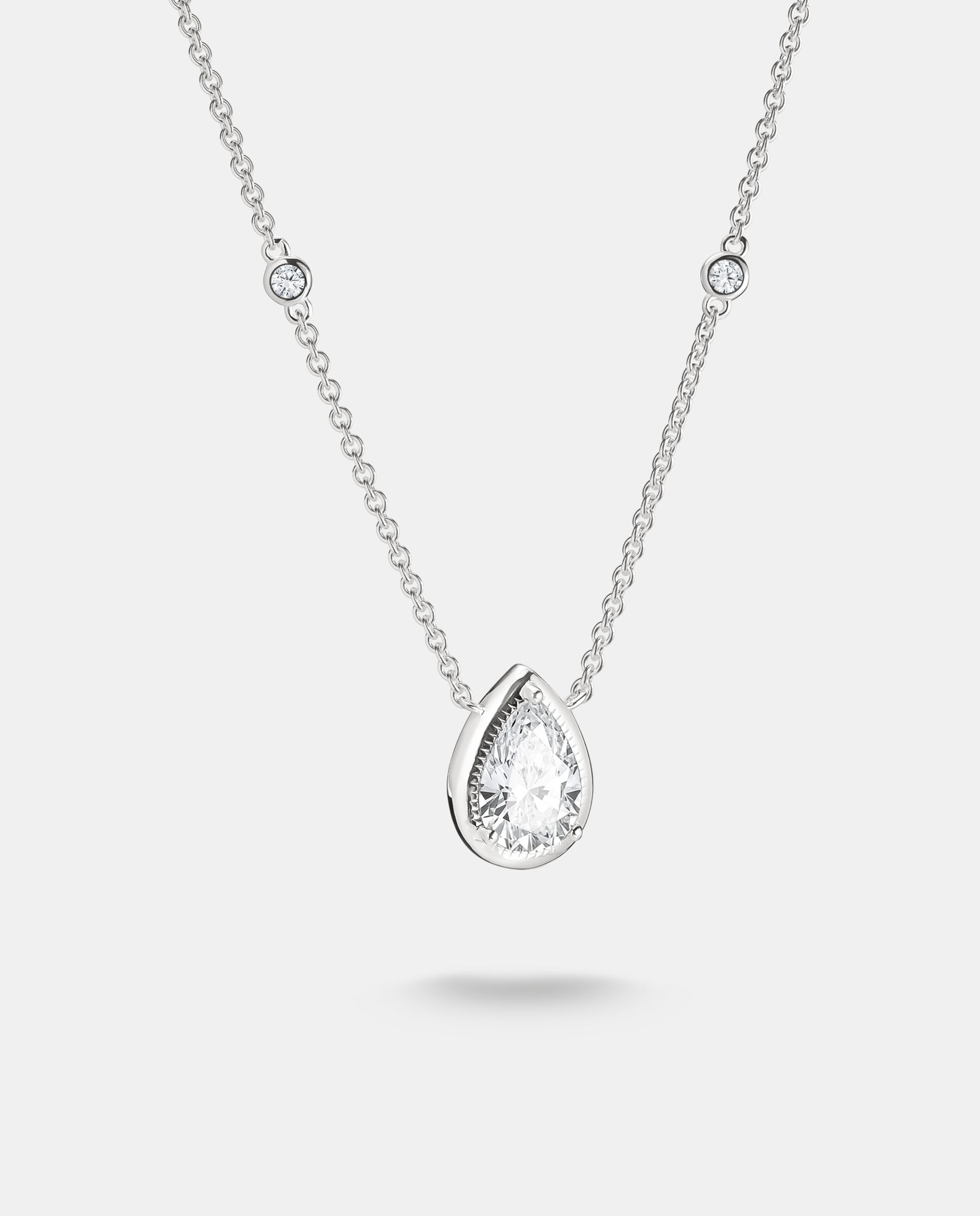 Cadena con circonita blanca en forma de gota - Thomas Sabo - Plata Plata-1