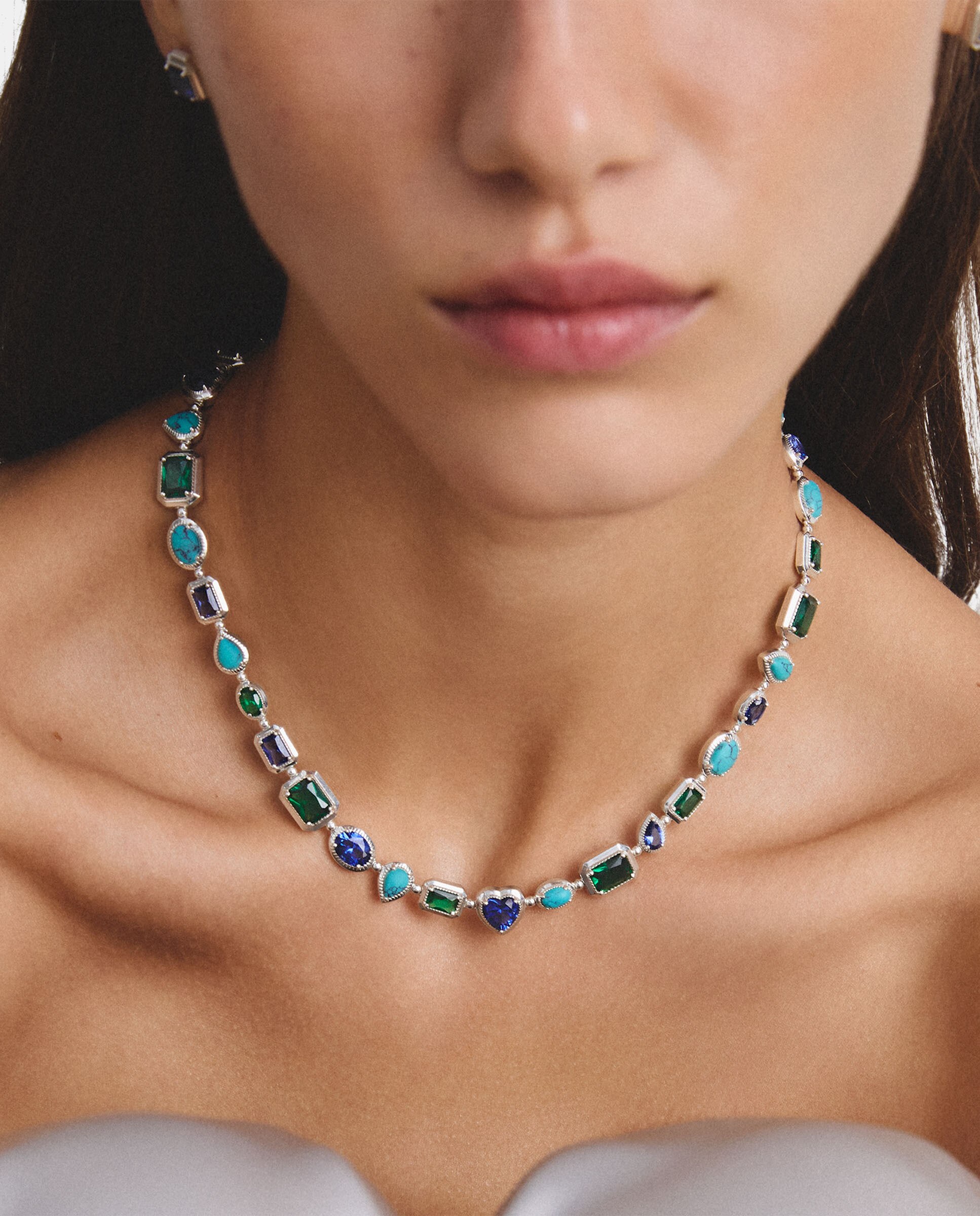 Cadena con piedras multicolores - Thomas Sabo - Plata Plata-3
