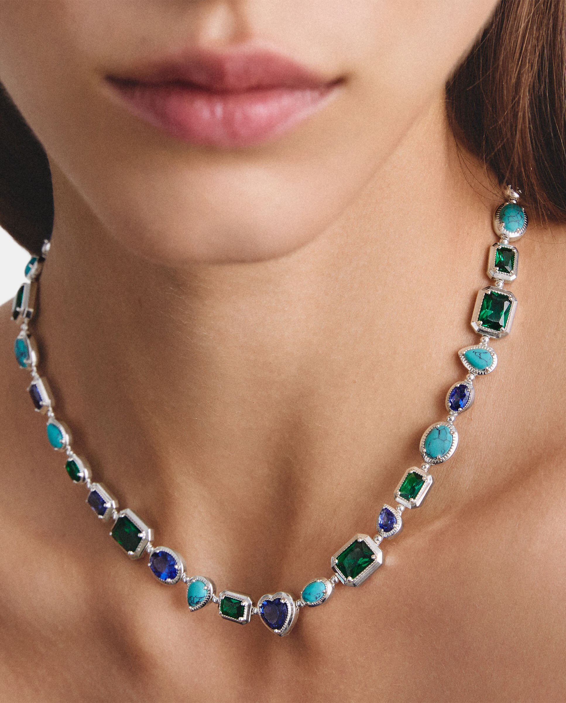 Cadena con piedras multicolores - Thomas Sabo - Plata Plata-4