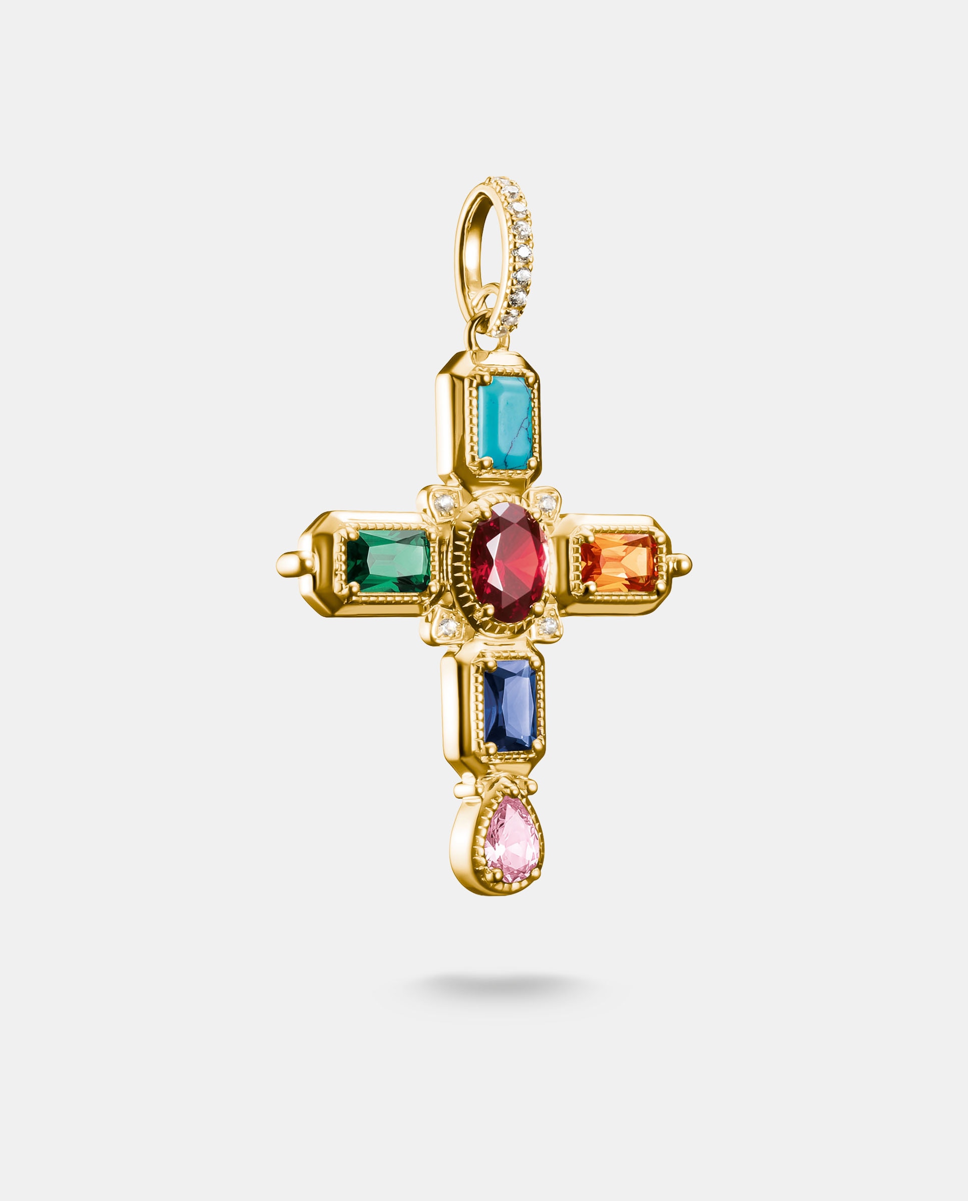 Colgante cruz con piedras multicolores - Thomas Sabo - Multicolor Multicolor-1