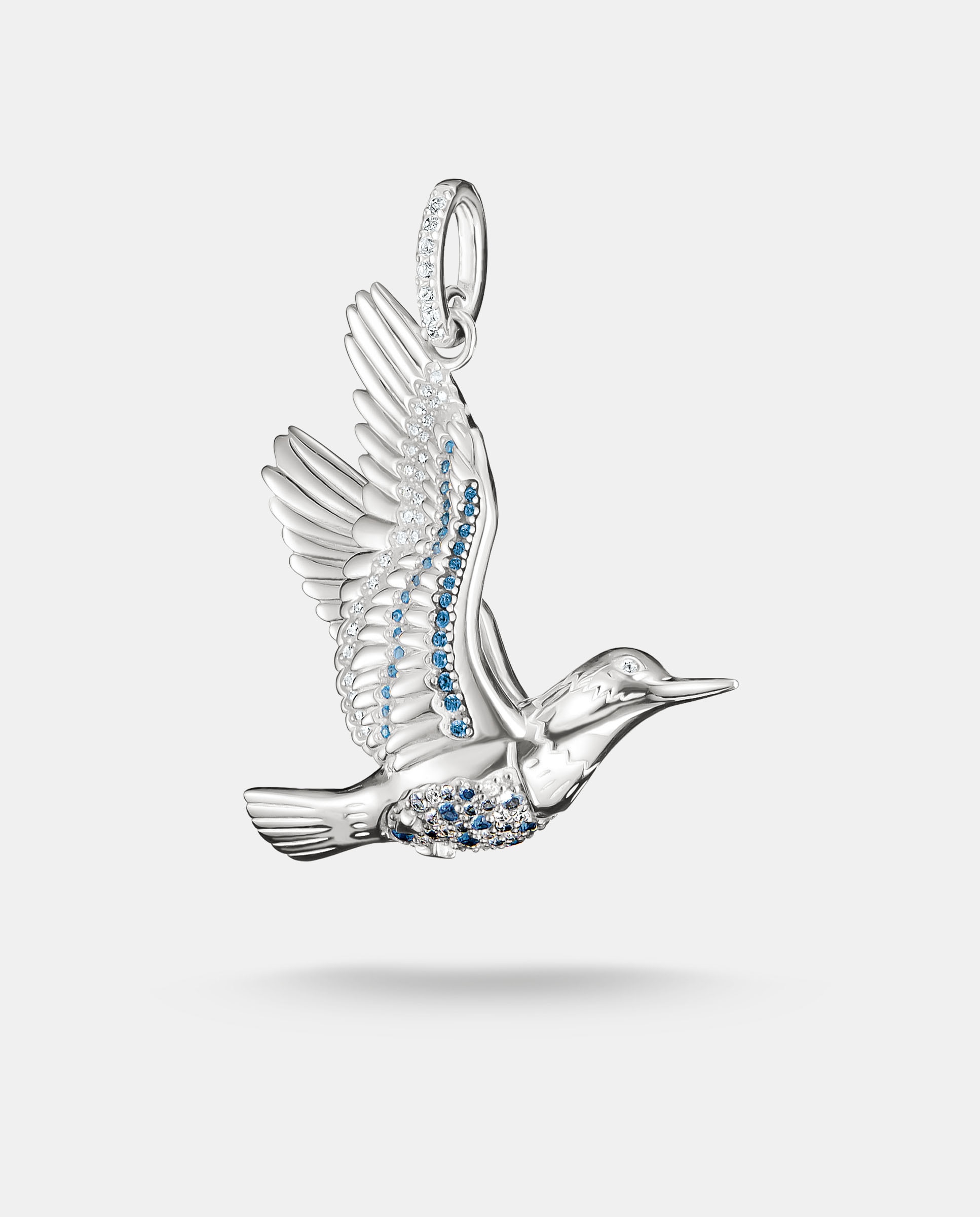 Colgante martín pescador con piedras multicolores - Thomas Sabo - Plata Plata-1