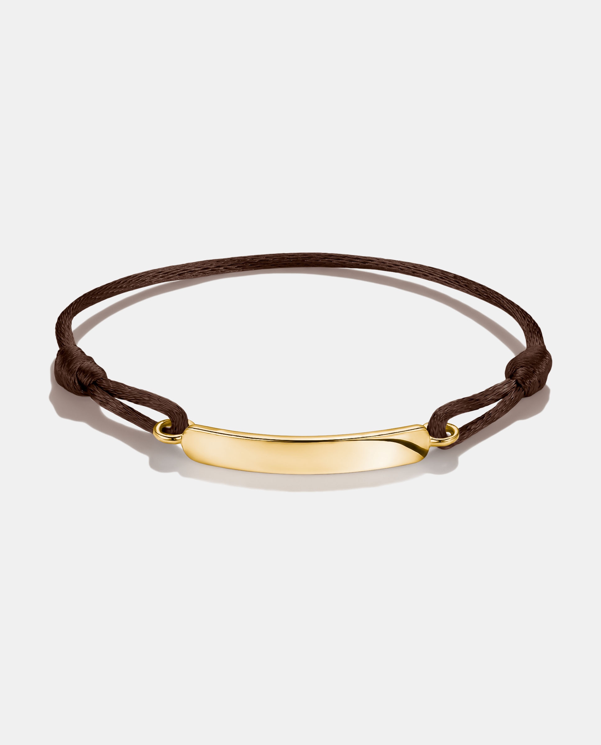 Imagen 0 de Pulsera textil grabable marrón oscuro Oro