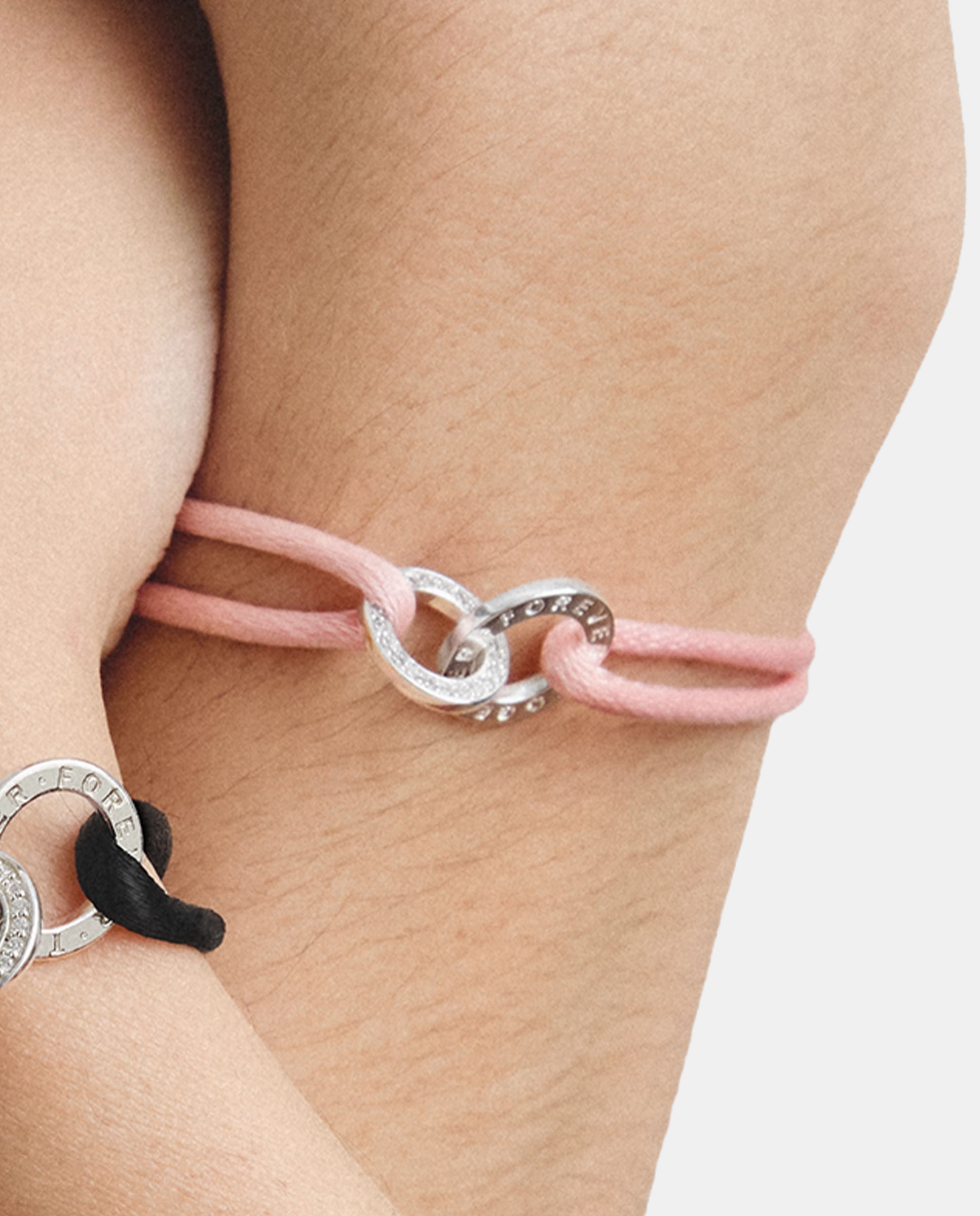 Pulsera textil together rosa con circonita blanca - Thomas Sabo - Plata Plata-4