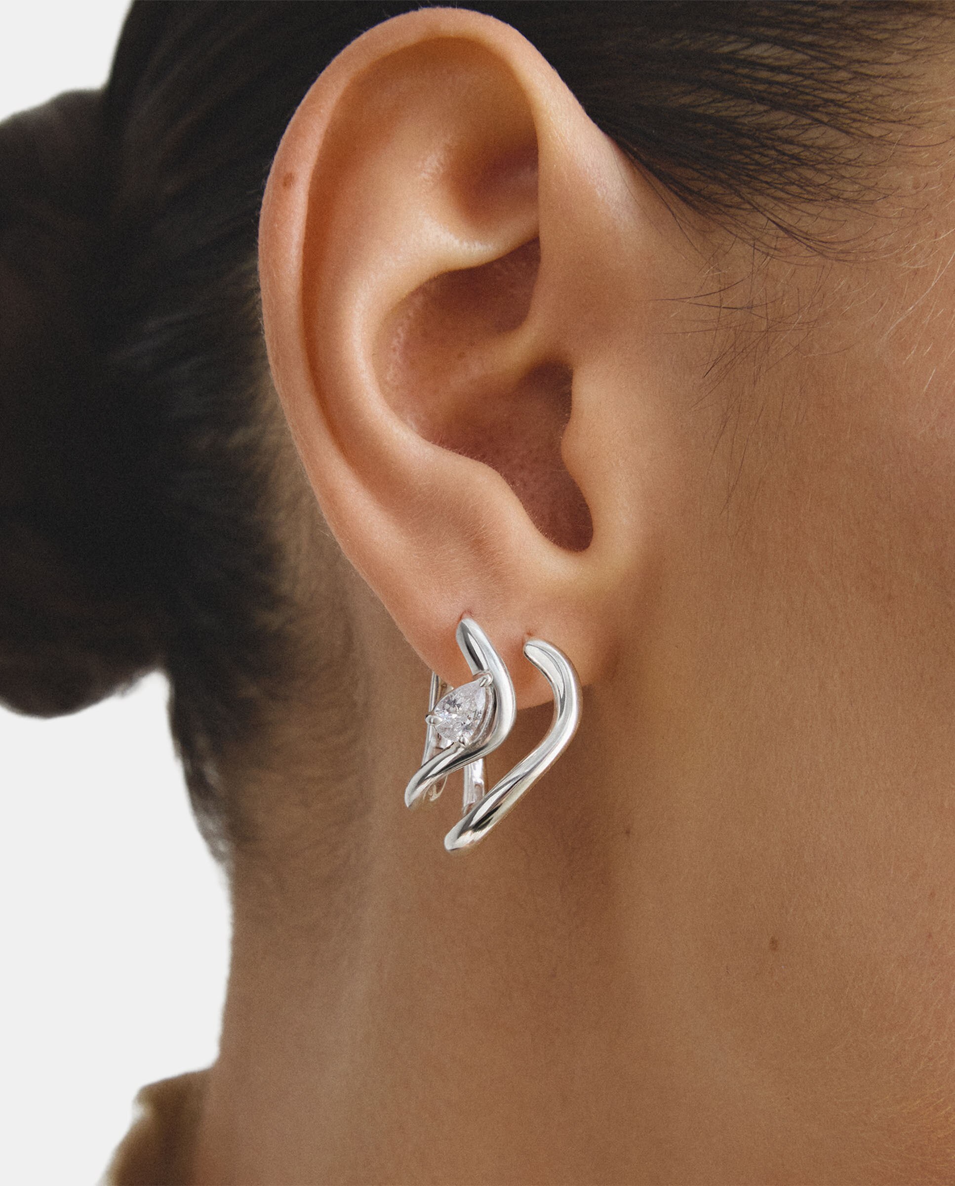 Aros con circonita blanca en forma de gota - Thomas Sabo - Plata Plata-4