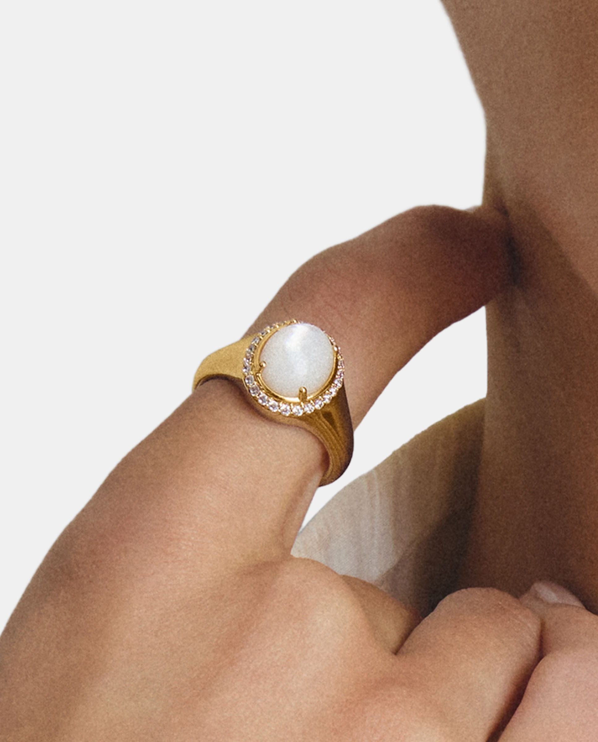 Anillo sello halo con nácar y circonita blanca - Thomas Sabo - Oro Oro-4