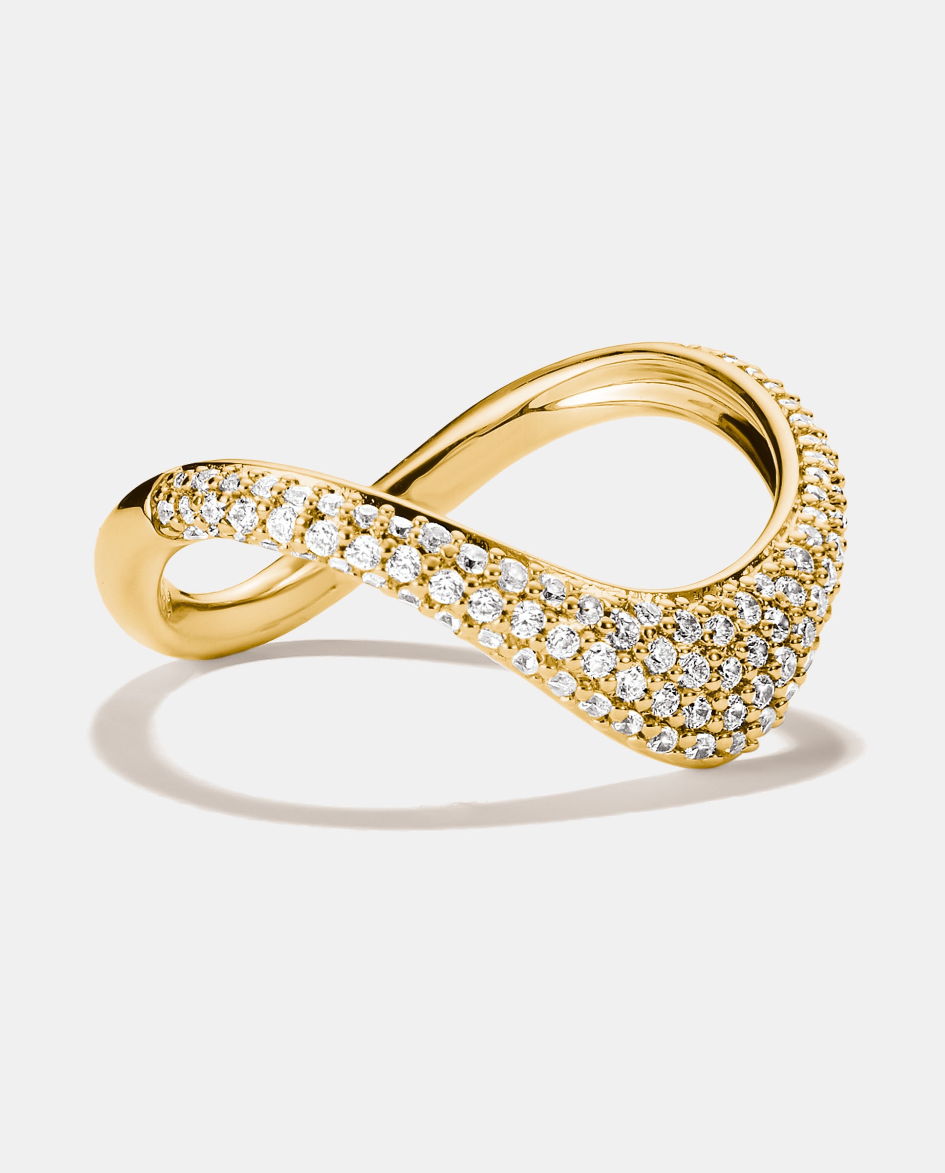 Imagen 2 de Anillo con circonita blanca en forma de onda - Thomas Sabo - Oro Oro