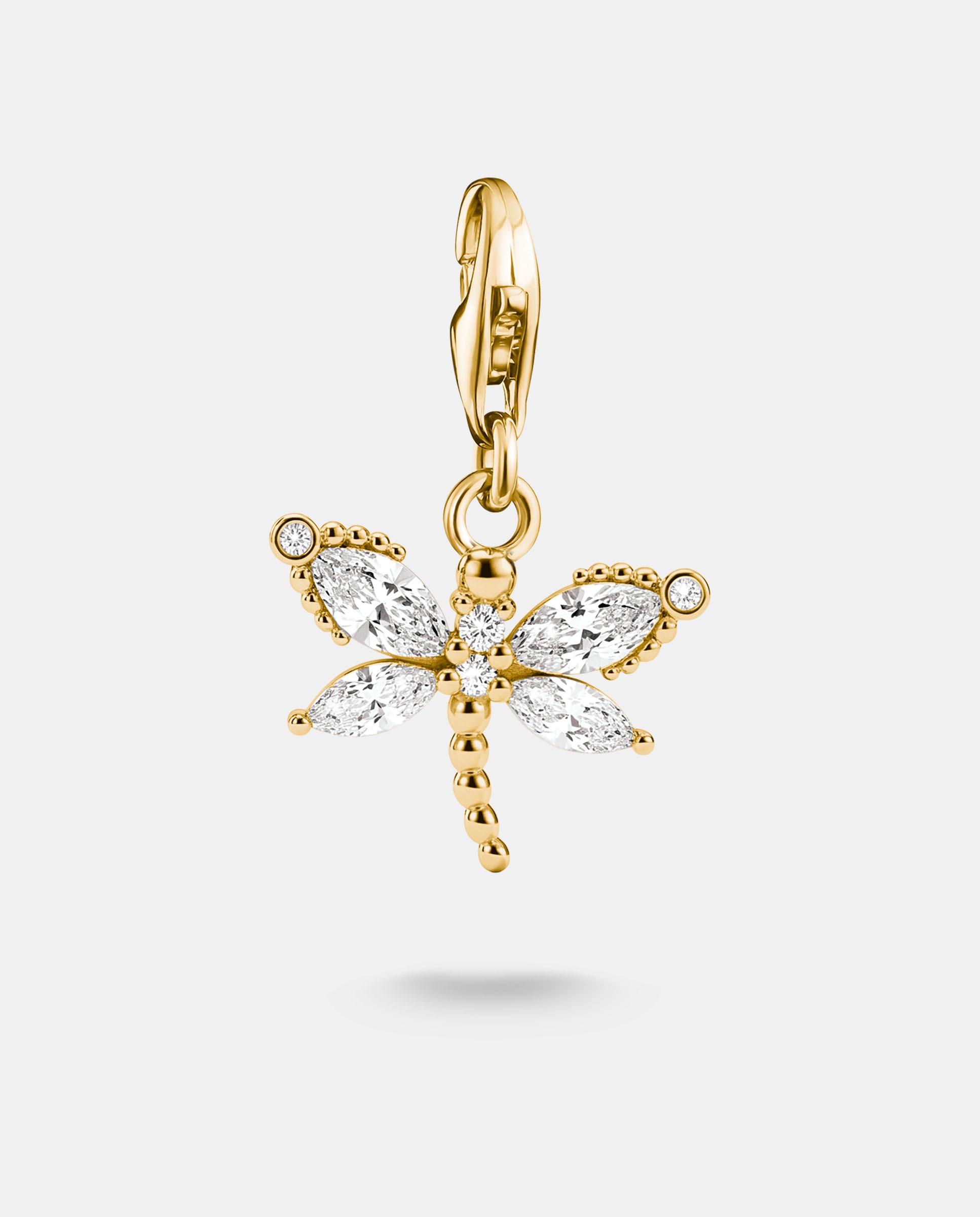 Charm libélula con circonita blanca - Thomas Sabo - Dorado Dorado-1