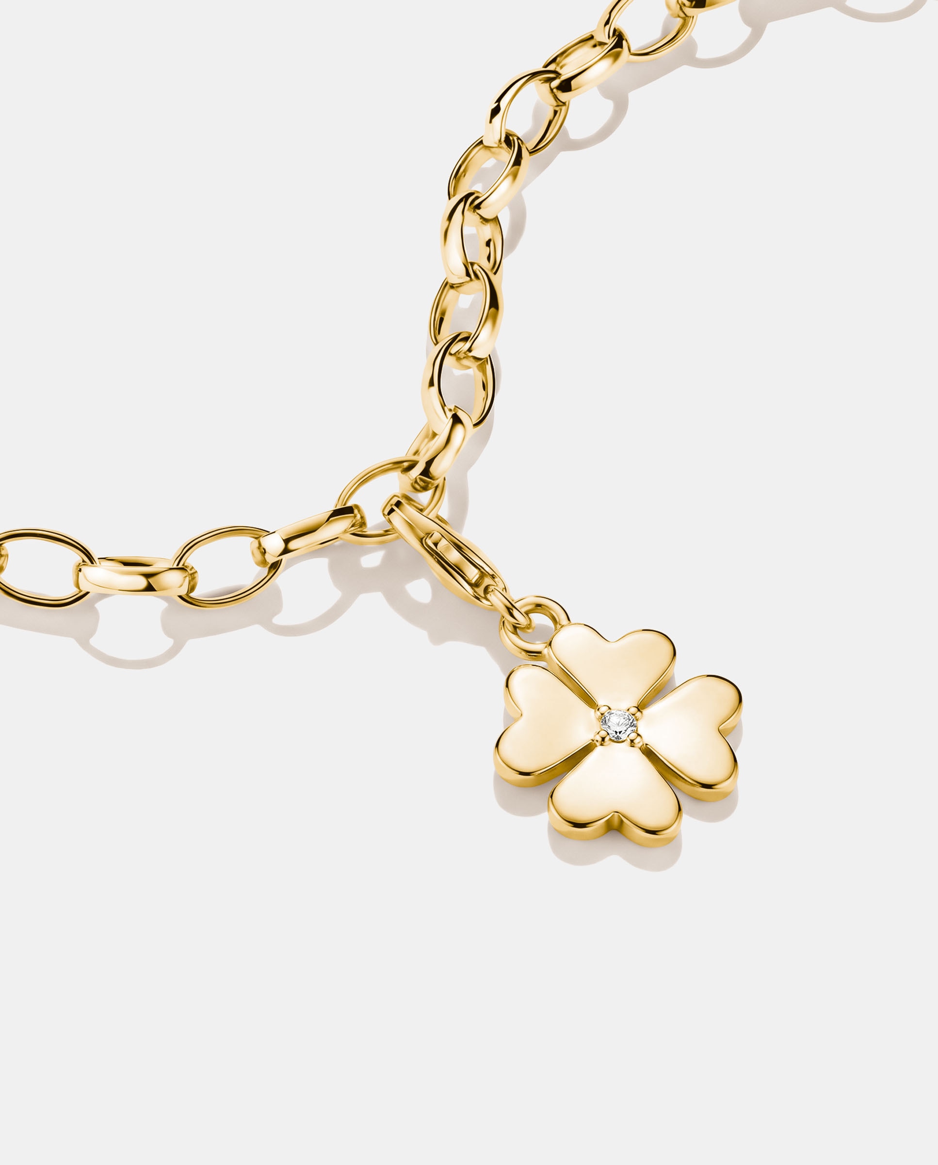 Charm trébol con circonita blanca - Thomas Sabo - Dorado Dorado-2