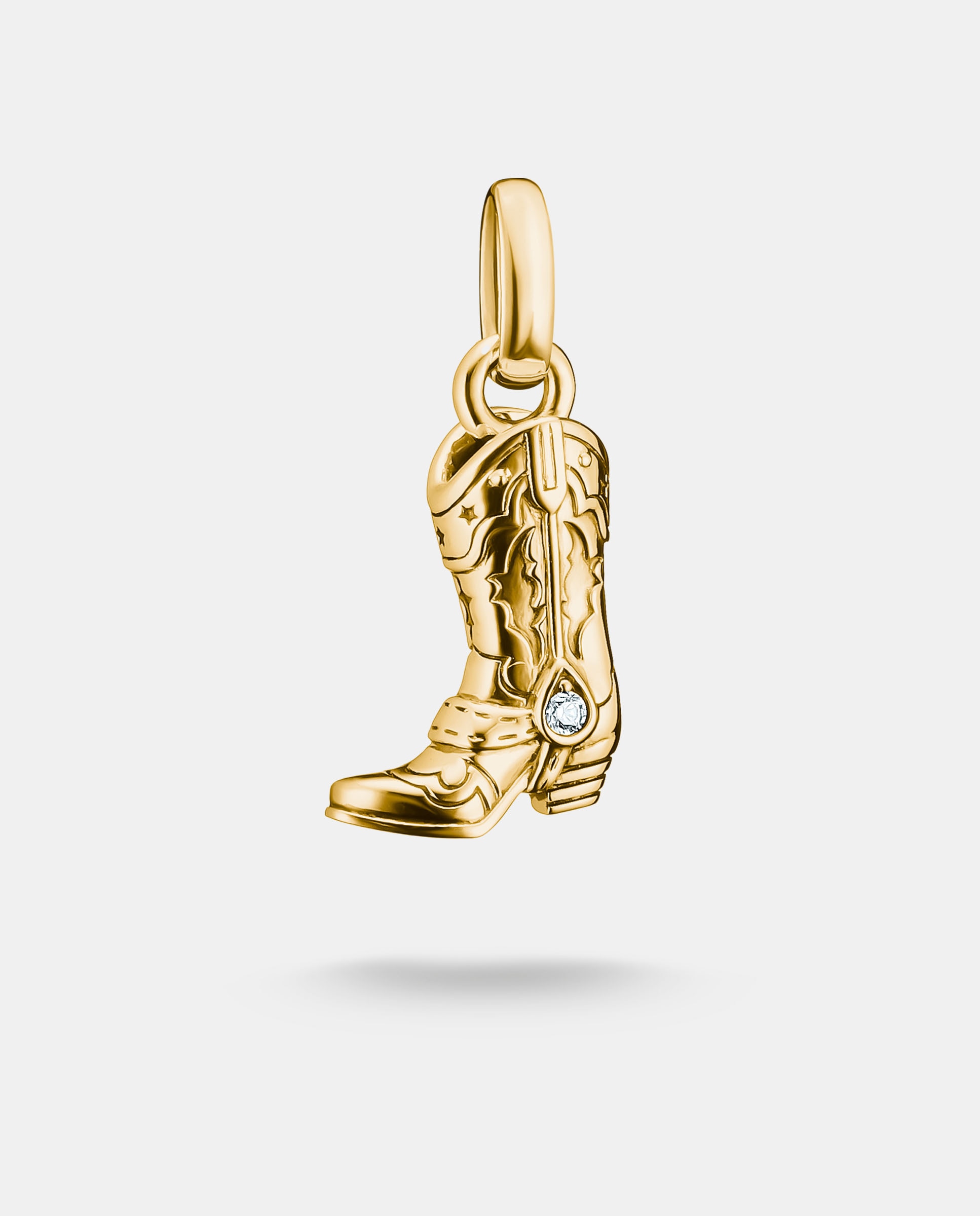 Imagen 1 de Charm bota cowboy con circonita blanca - Thomas Sabo - Dorado Dorado