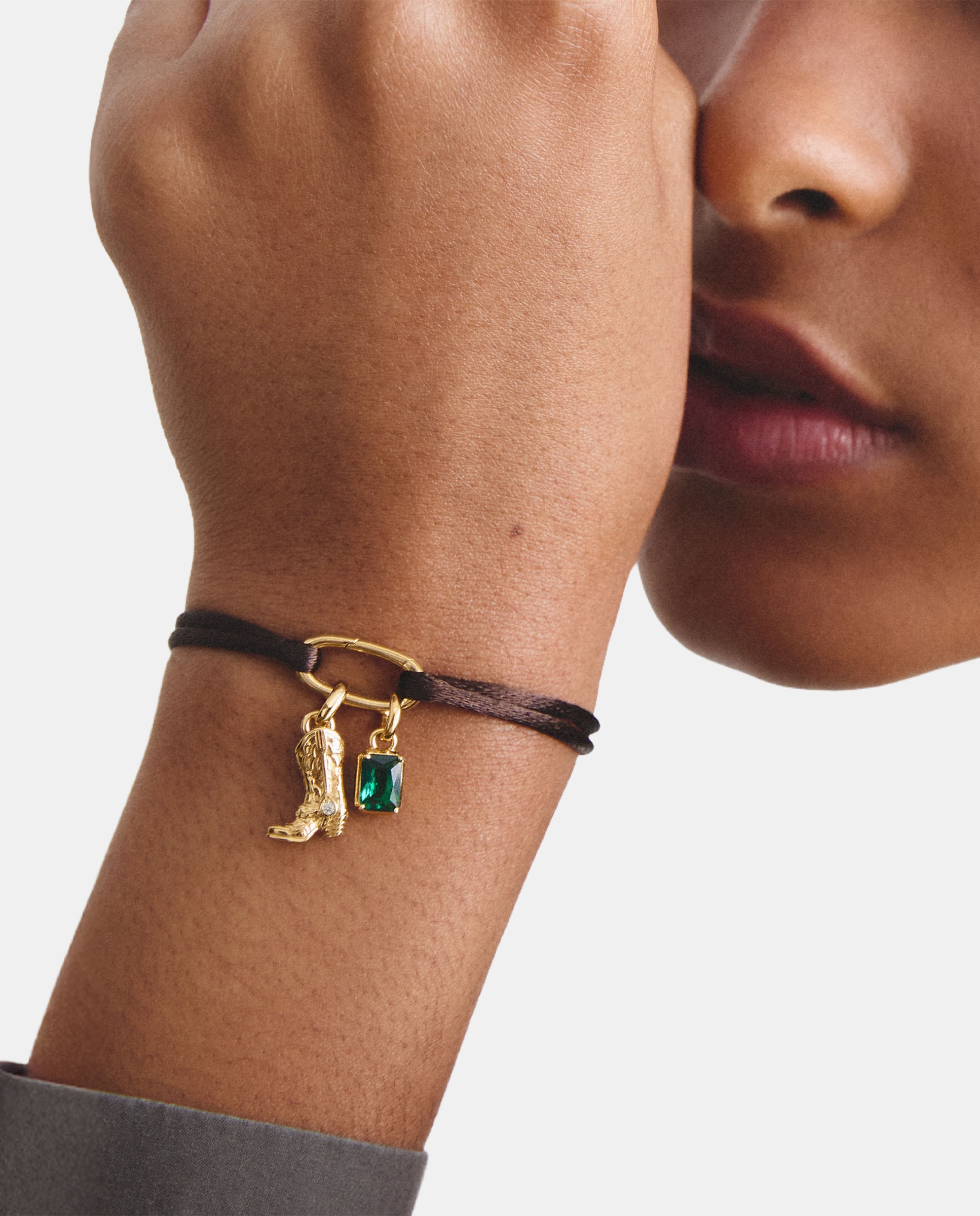 Imagen 3 de Charm bota cowboy con circonita blanca - Thomas Sabo - Dorado Dorado