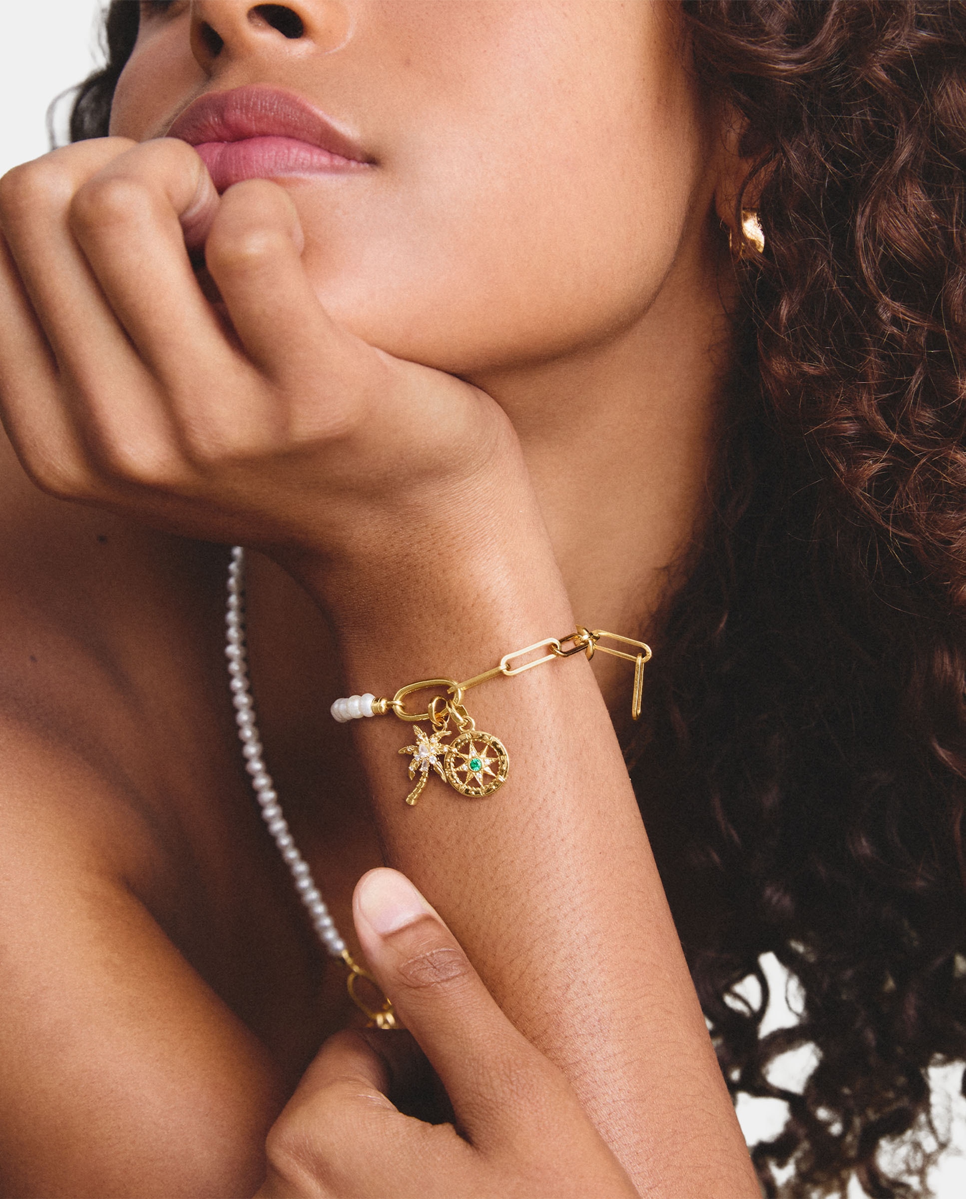 Charm palmera con circonita blanca - Thomas Sabo - Dorado Dorado-3
