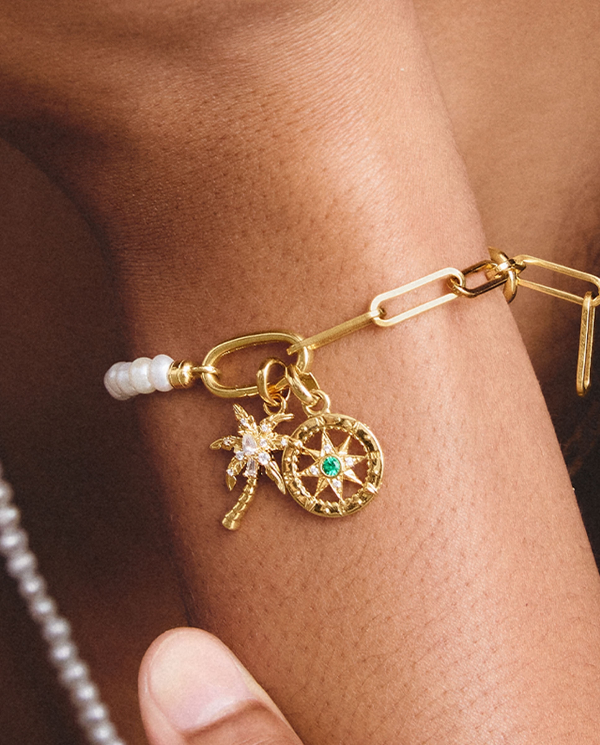 Charm palmera con circonita blanca - Thomas Sabo - Dorado Dorado-4