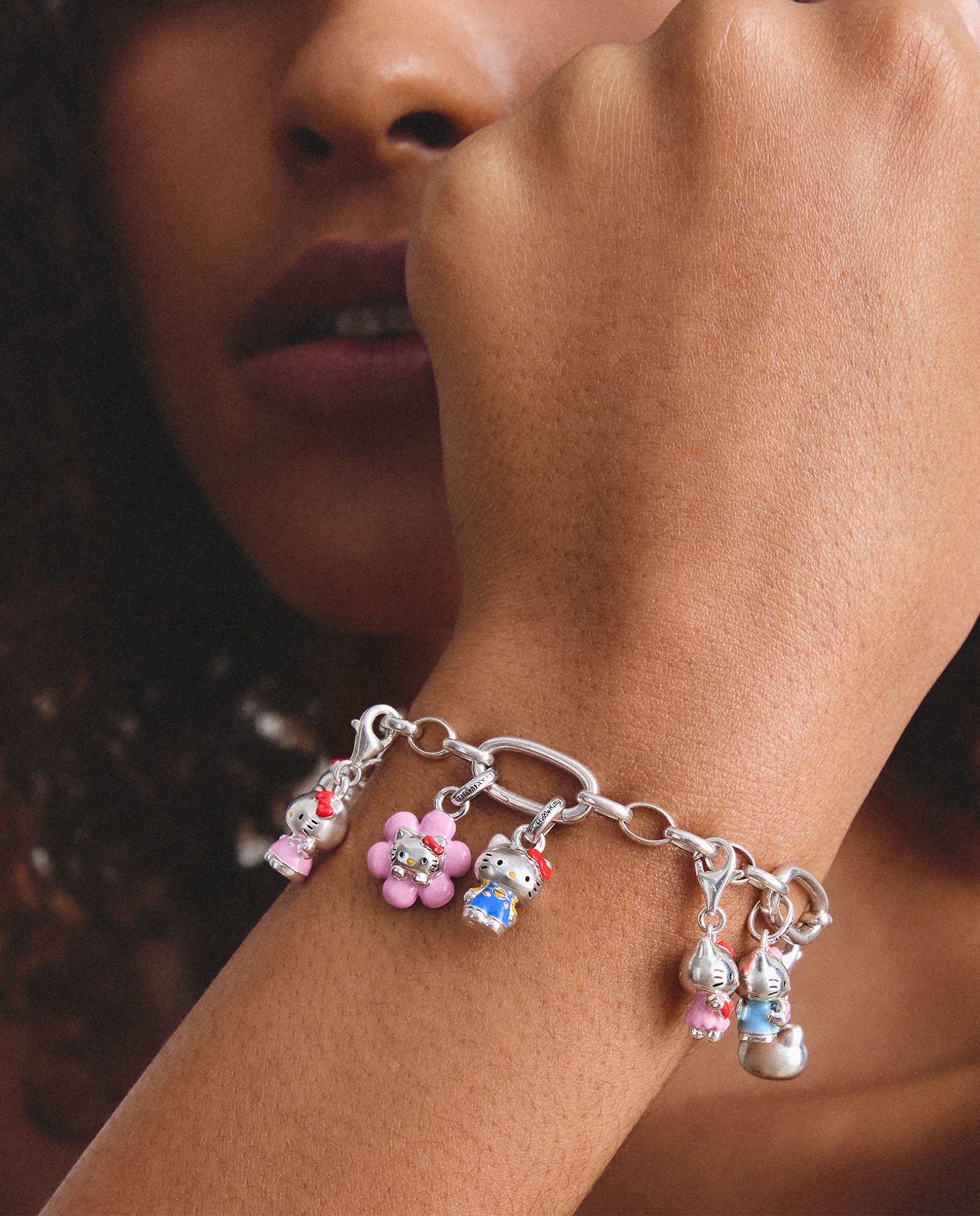 Hello kitty charm azul – connect - Thomas Sabo - Plata Plata-3