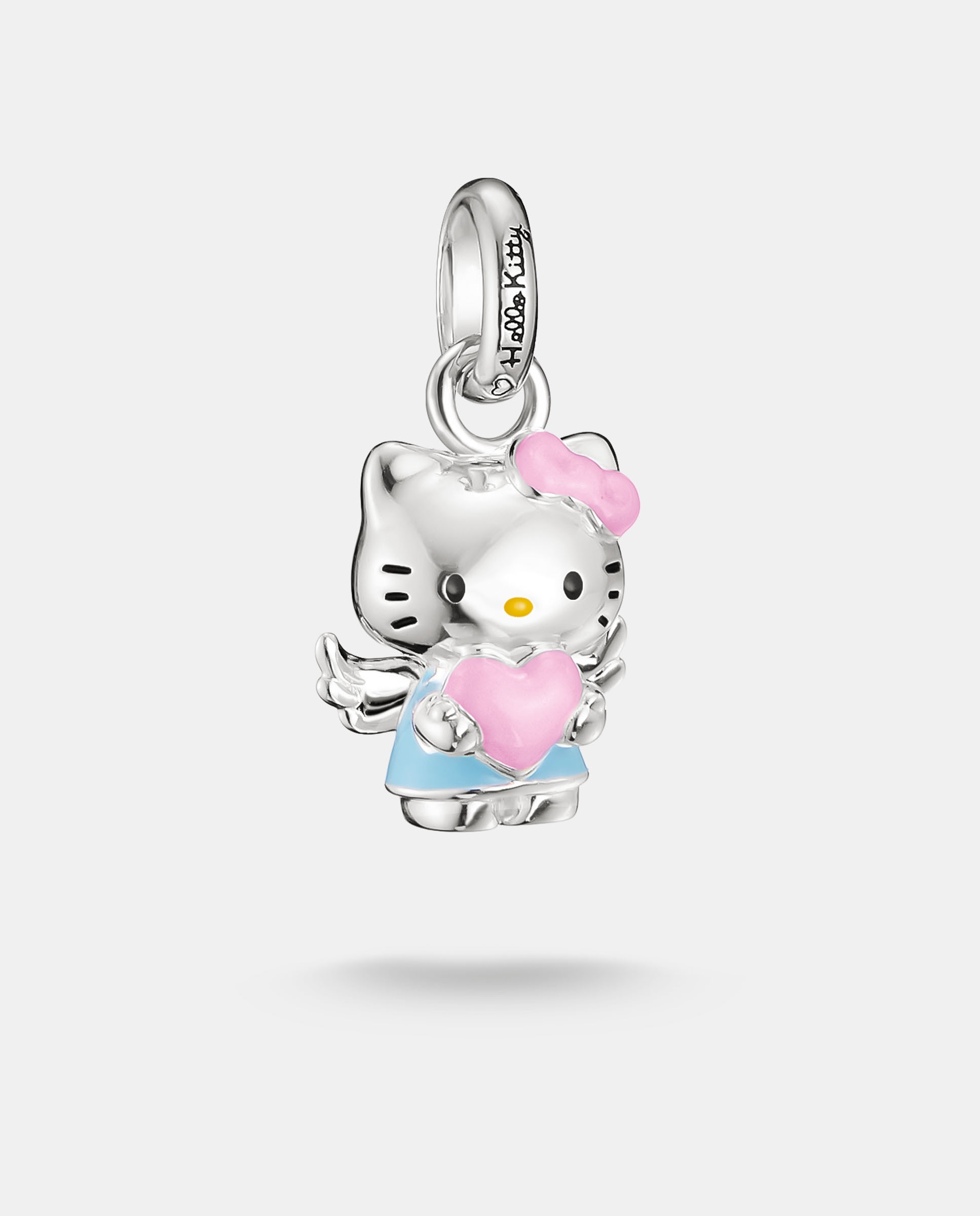 Imagen 0 de Hello kitty charm ángel con corazón – connect Plata