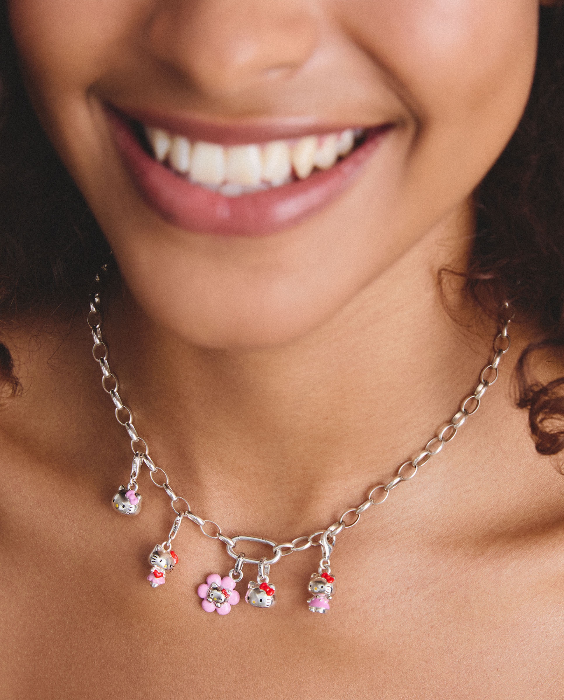 Hello kitty charm flor rosa – connect - Thomas Sabo - Plata Plata-4