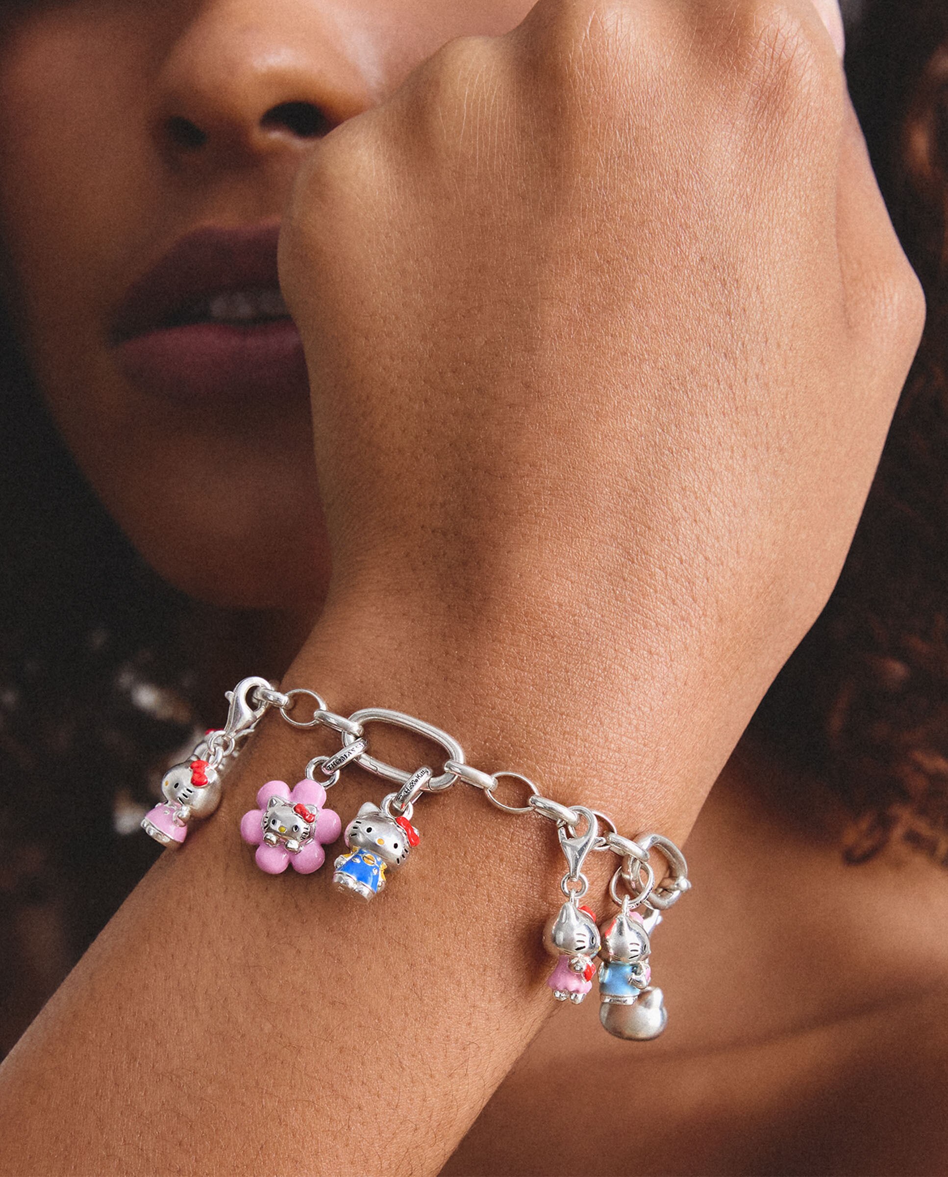 Hello kitty charm flor rosa – connect - Thomas Sabo - Plata Plata-5