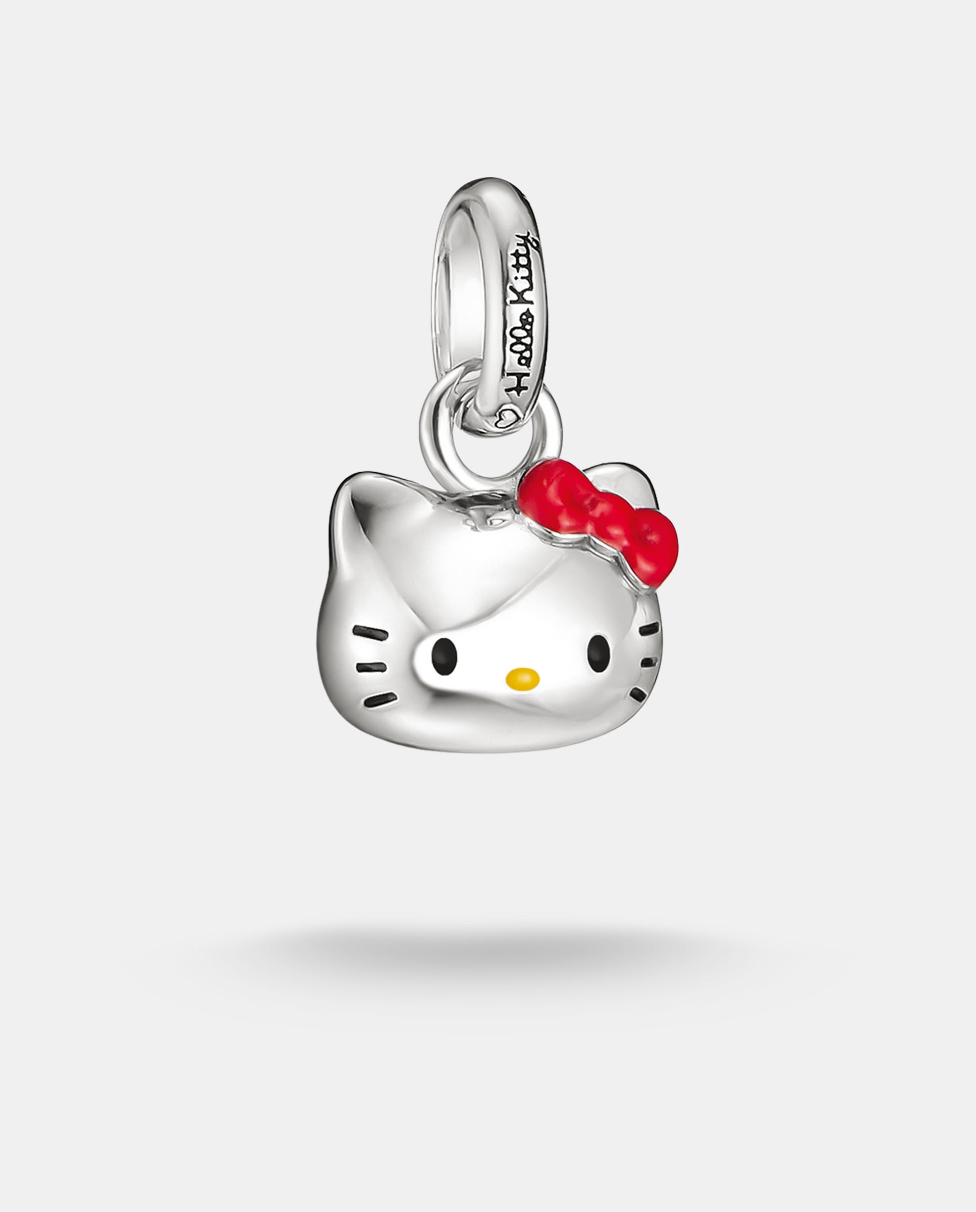 Imagen 0 de Hello kitty charm lazo rojo – connect Plata