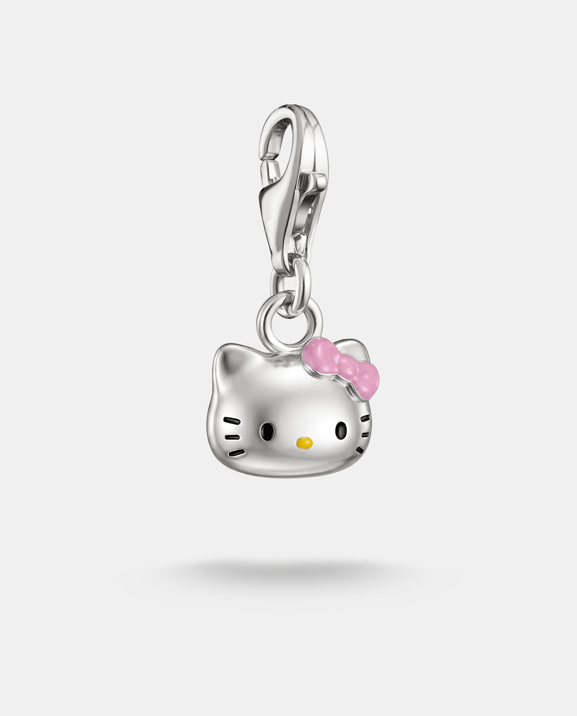 Imagen 0 de Hello kitty charm lazo rosa – original Plata