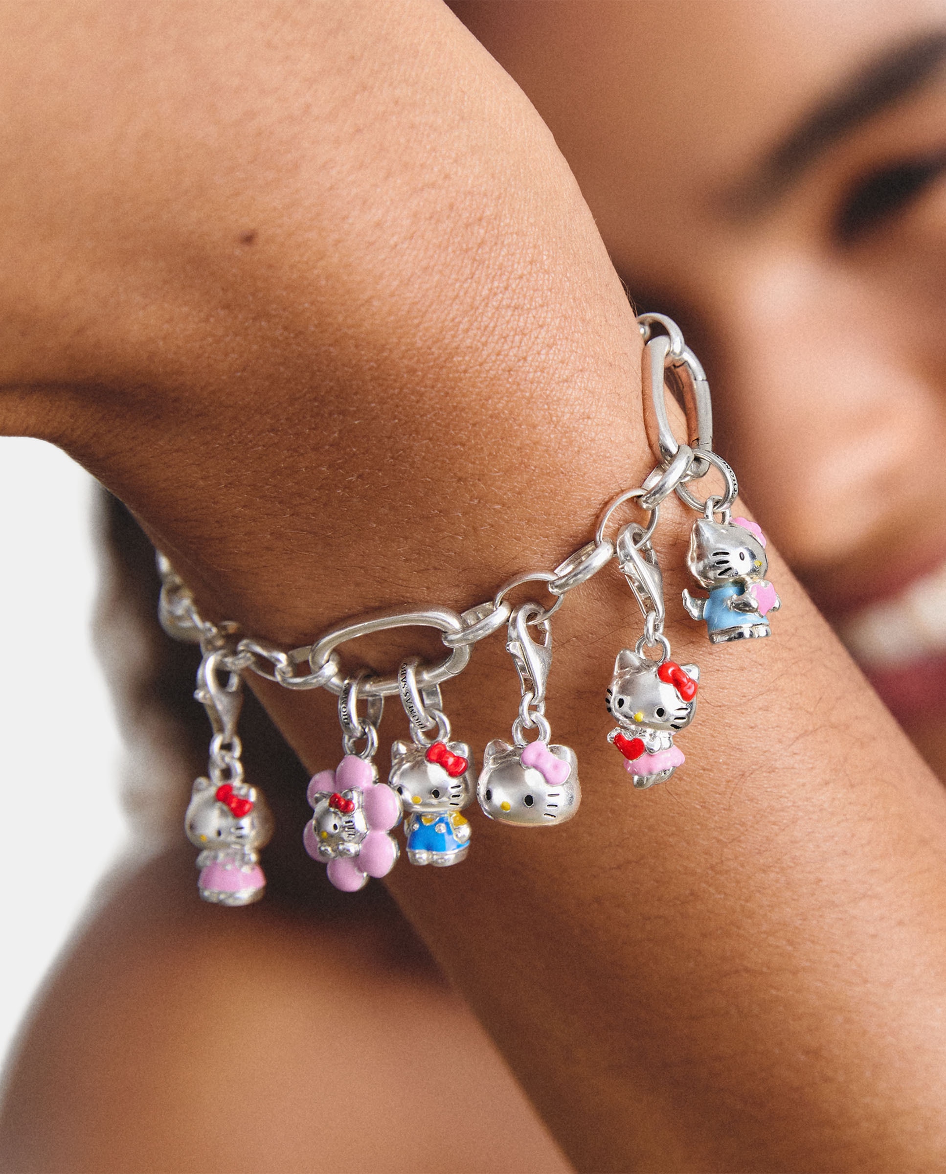 Hello kitty charm lazo rosa – original - Thomas Sabo - Plata Plata-3
