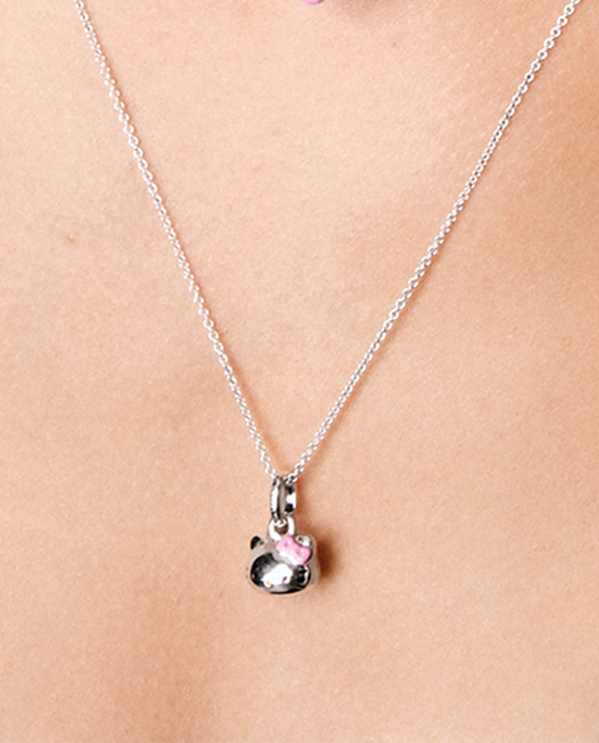 Cadena con colgante hello kitty lazo rosa - Thomas Sabo - Plata Plata-4