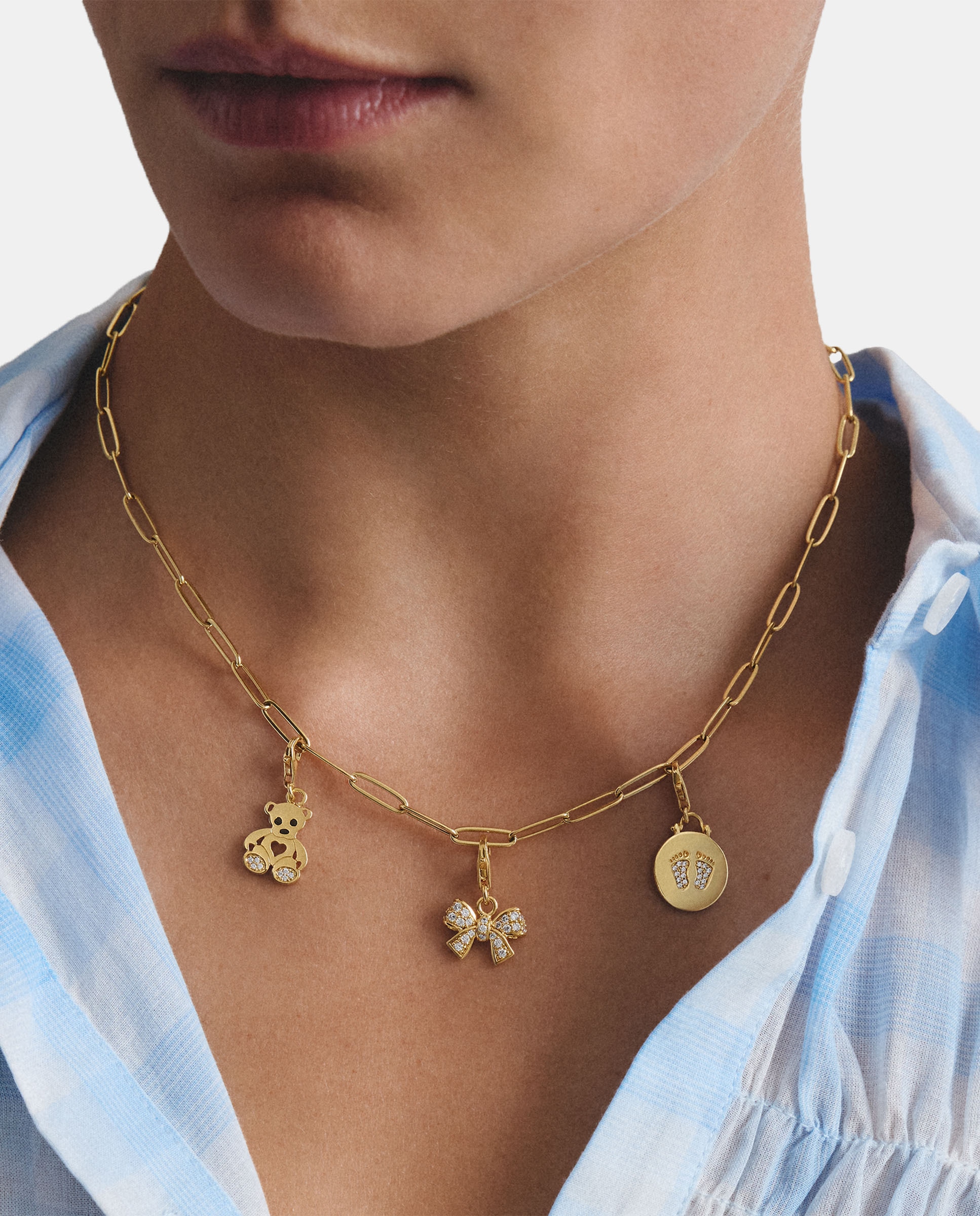 Charm pies de bebé con circonita blanca - Thomas Sabo - Dorado Dorado-3