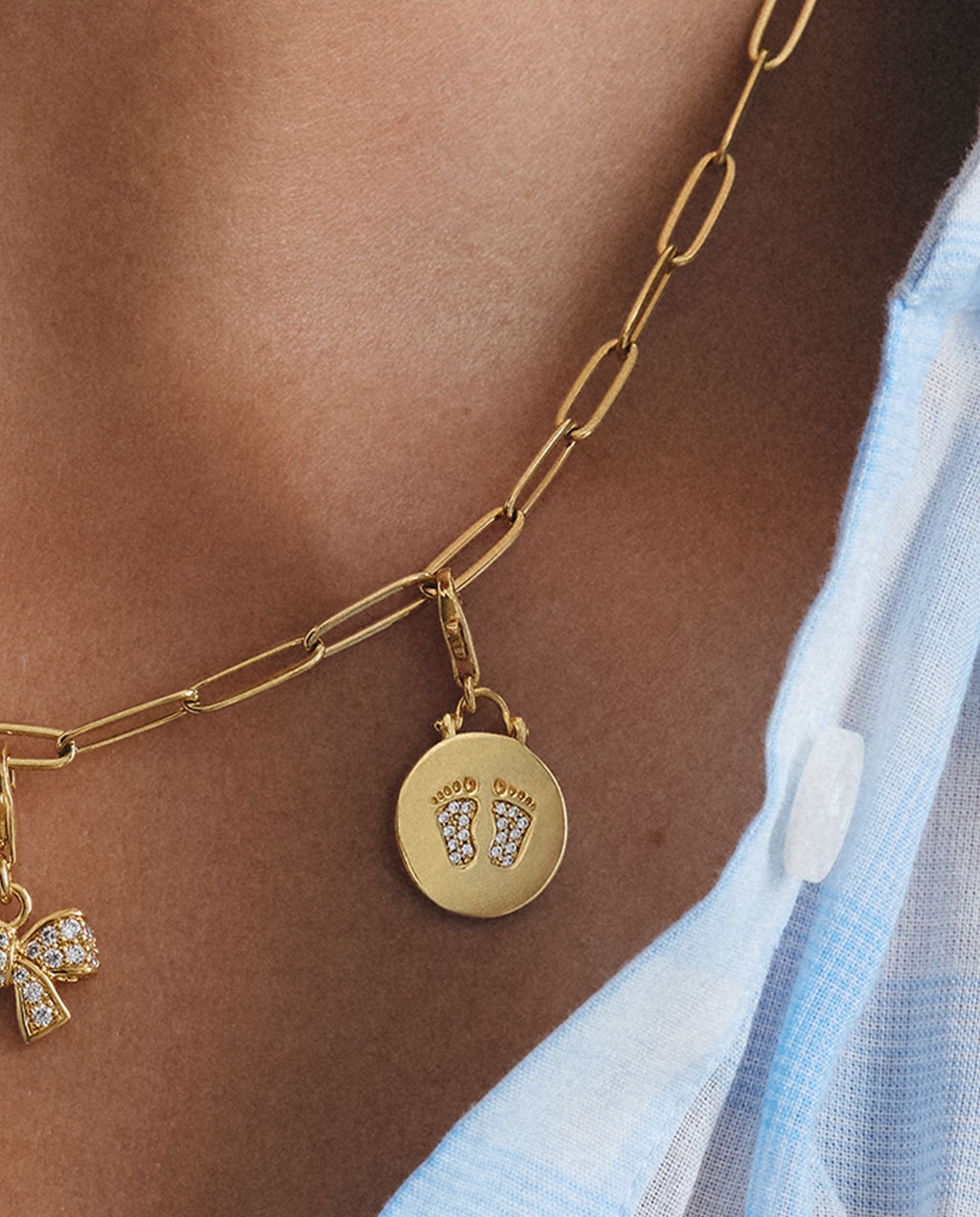 Charm pies de bebé con circonita blanca - Thomas Sabo - Dorado Dorado-4