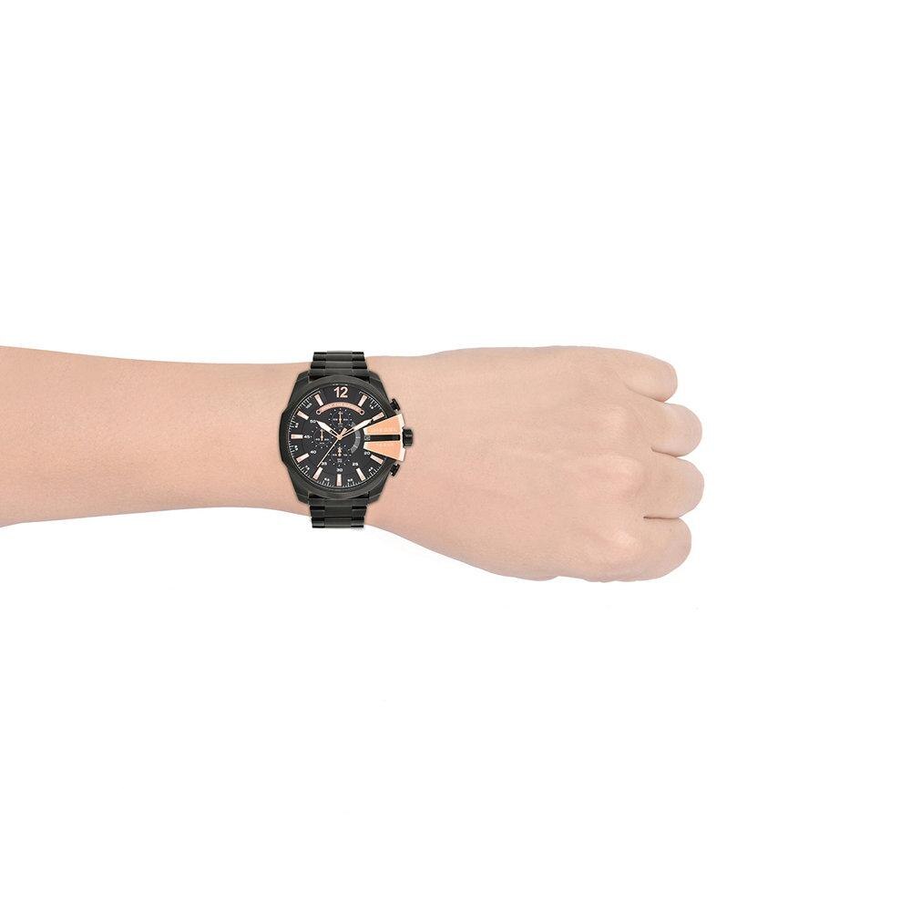 Reloj de hombre mega chief dz4309 de acero inoxidable con cronógrafo - Diesel - Negro Negro-5