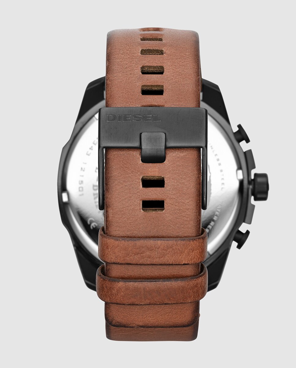 Reloj de hombre mega chief de piel dz4343 - Diesel - Marrón Marrón-2