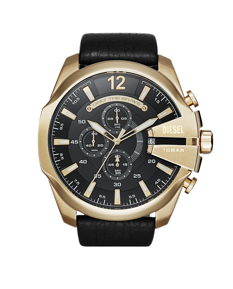 Reloj de hombre mega chief de piel dz4344 - Diesel - Negro Negro-1