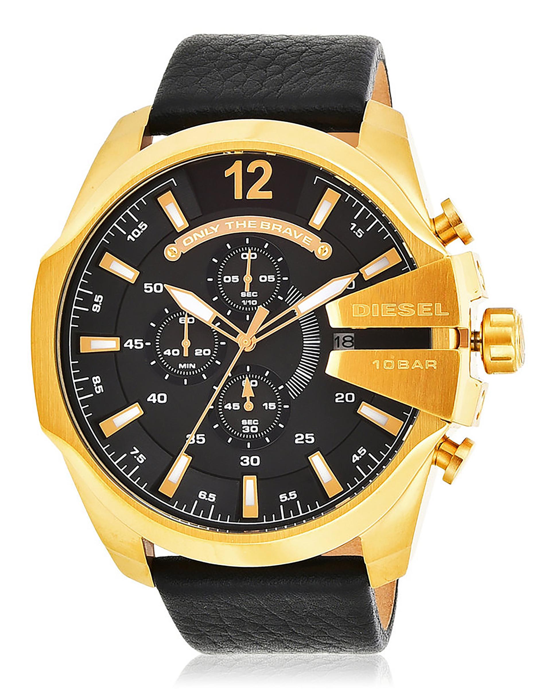 Reloj de hombre mega chief de piel dz4344 - Diesel - Negro Negro-4