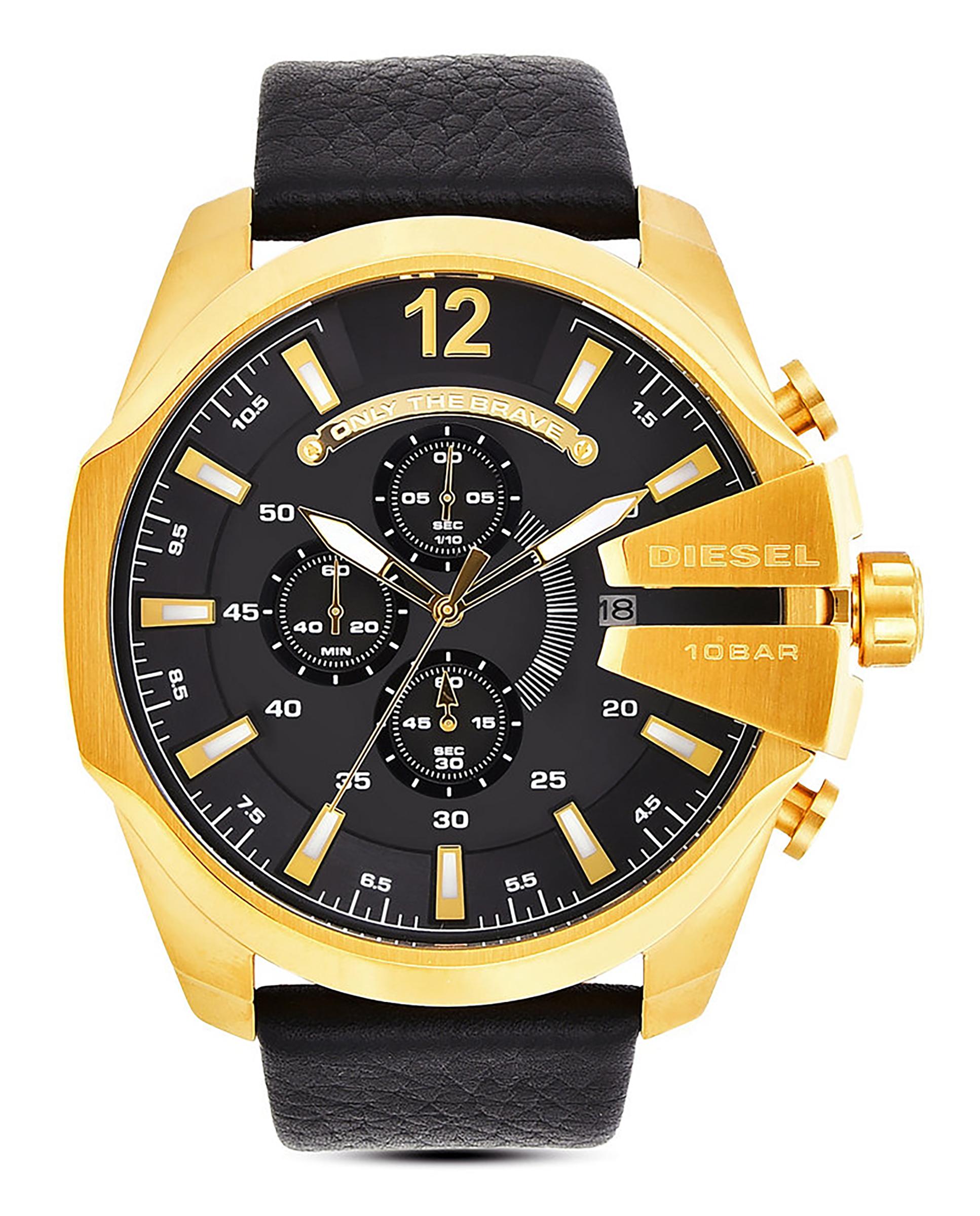 Reloj de hombre mega chief de piel dz4344 - Diesel - Negro Negro-5