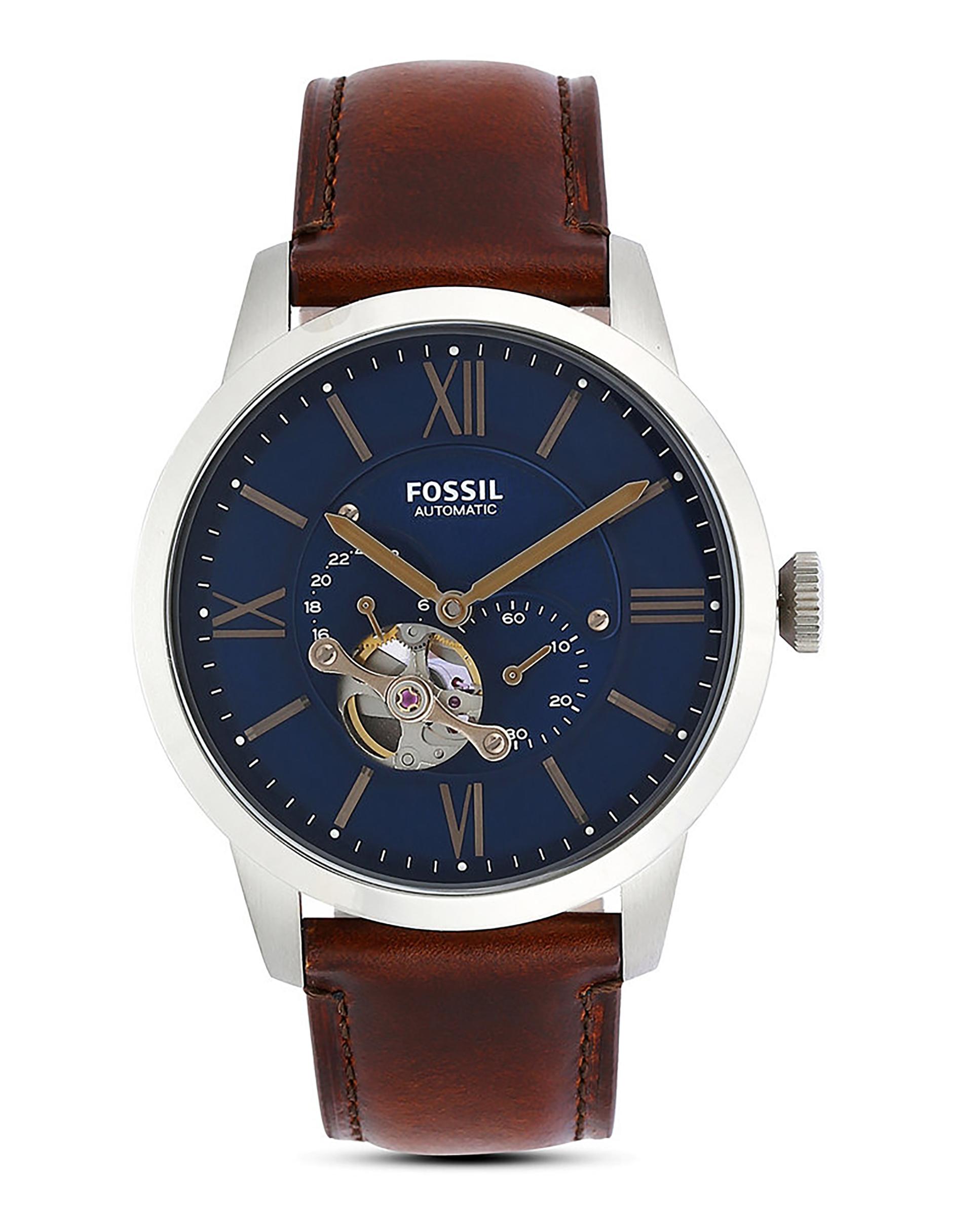 Reloj de hombre townsman de piel - Fossil - Marrón Marrón-5