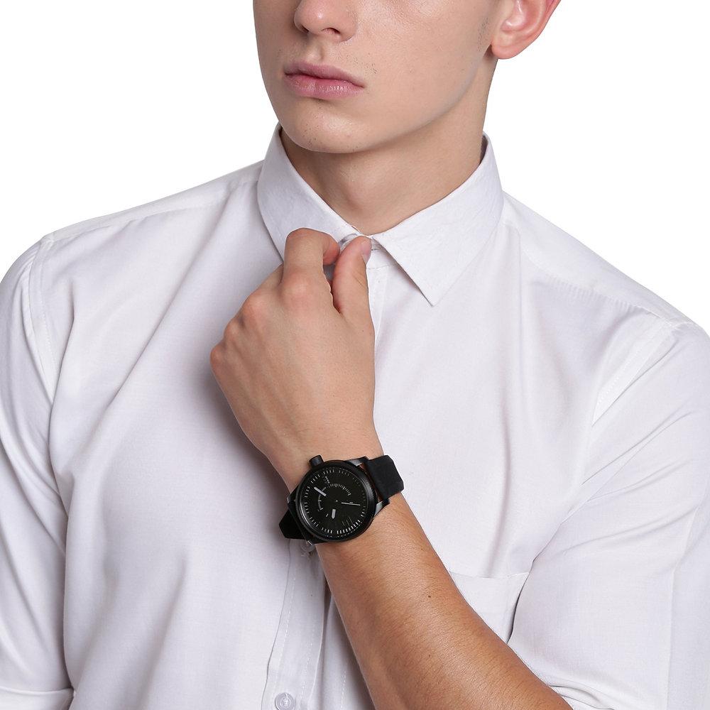 Reloj de hombre rasp dz1807 de acero inoxidable con tres agujas - Diesel - Negro Negro-3