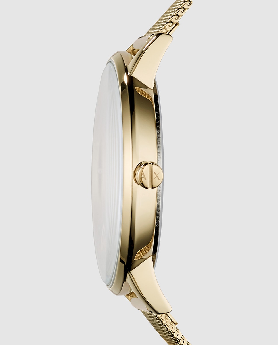 Reloj de mujer armani exchange de malla de acero inoxidable con tres agujas - Dorado Dorado-2