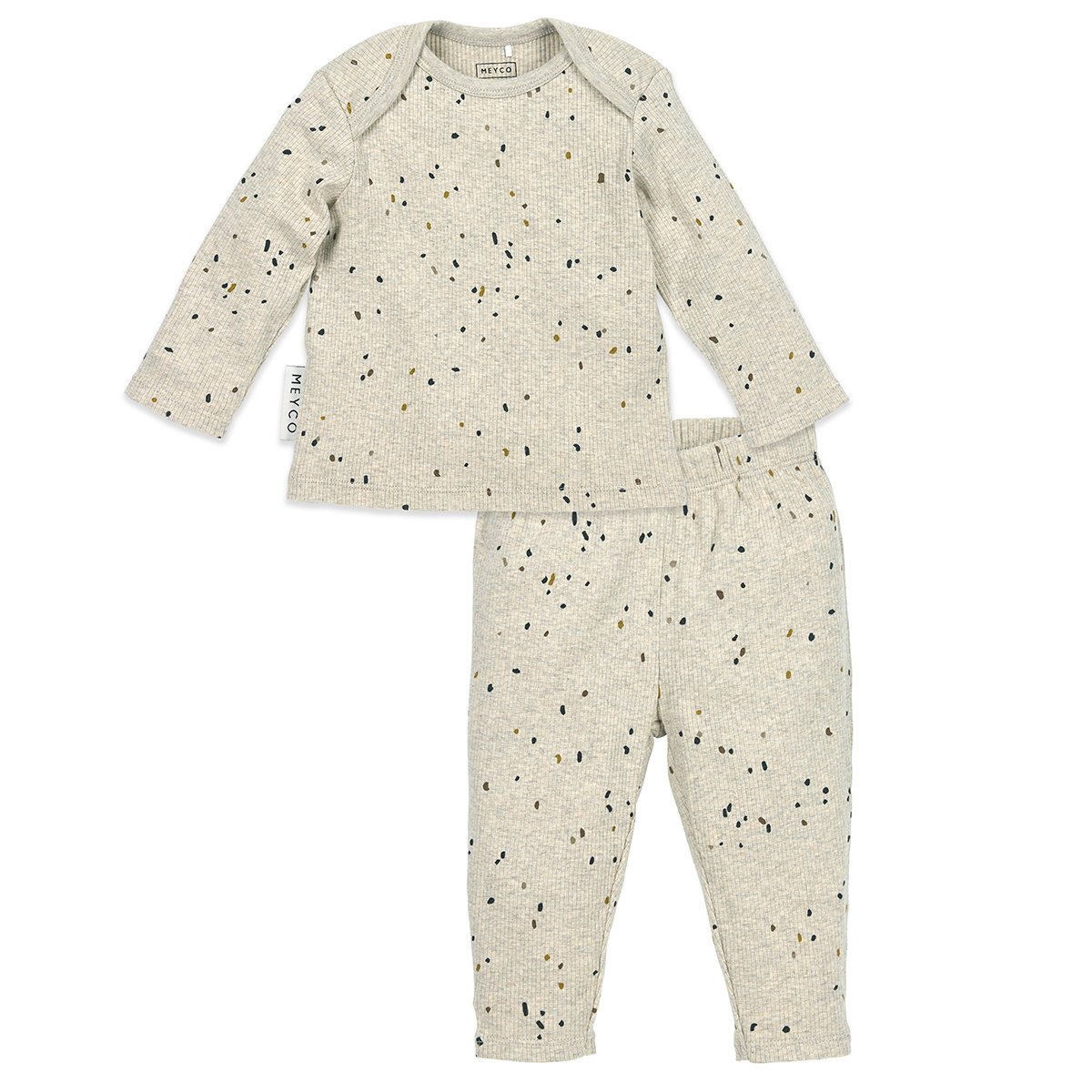 Pijama de bebé 2piezas manga larga - Meyco - Natural Natural-1