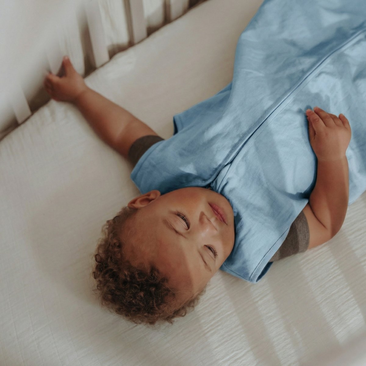 Saco dormir sin mangas lino 70cm - Azul Cielo Azul Cielo-5