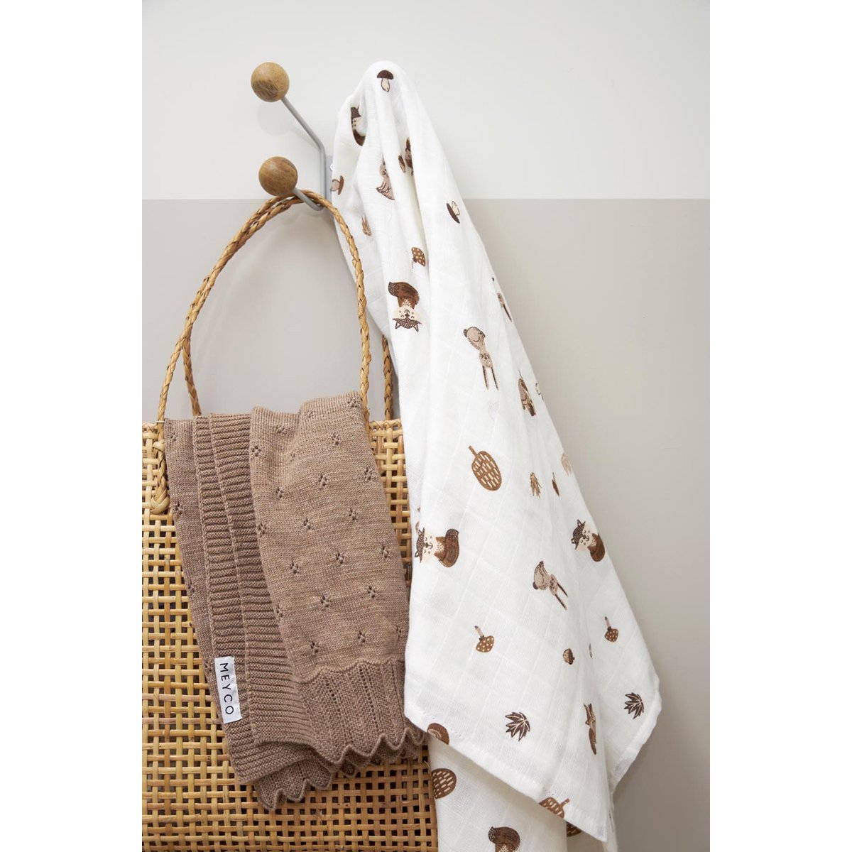 Pack de 2 muselinas estampadas Meyco 120x120 cm - Caramelo Caramelo-4