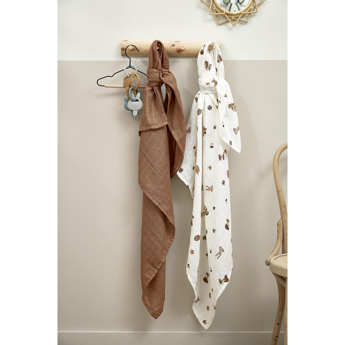 Pack de 2 muselinas estampadas Meyco 120x120 cm - Caramelo Caramelo-5