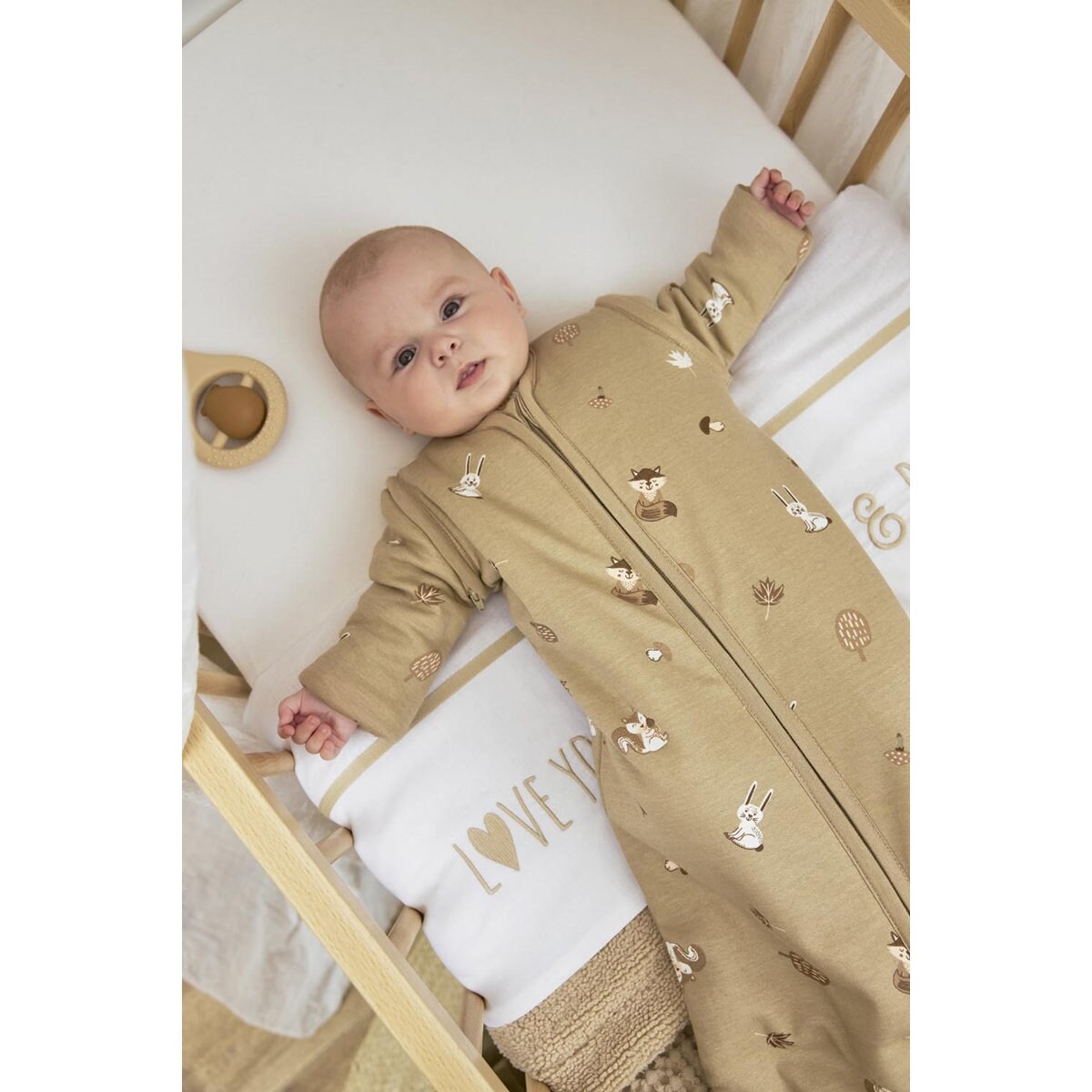 Saco de dormir desmontable con mangas 60cm Meyco Natural-5