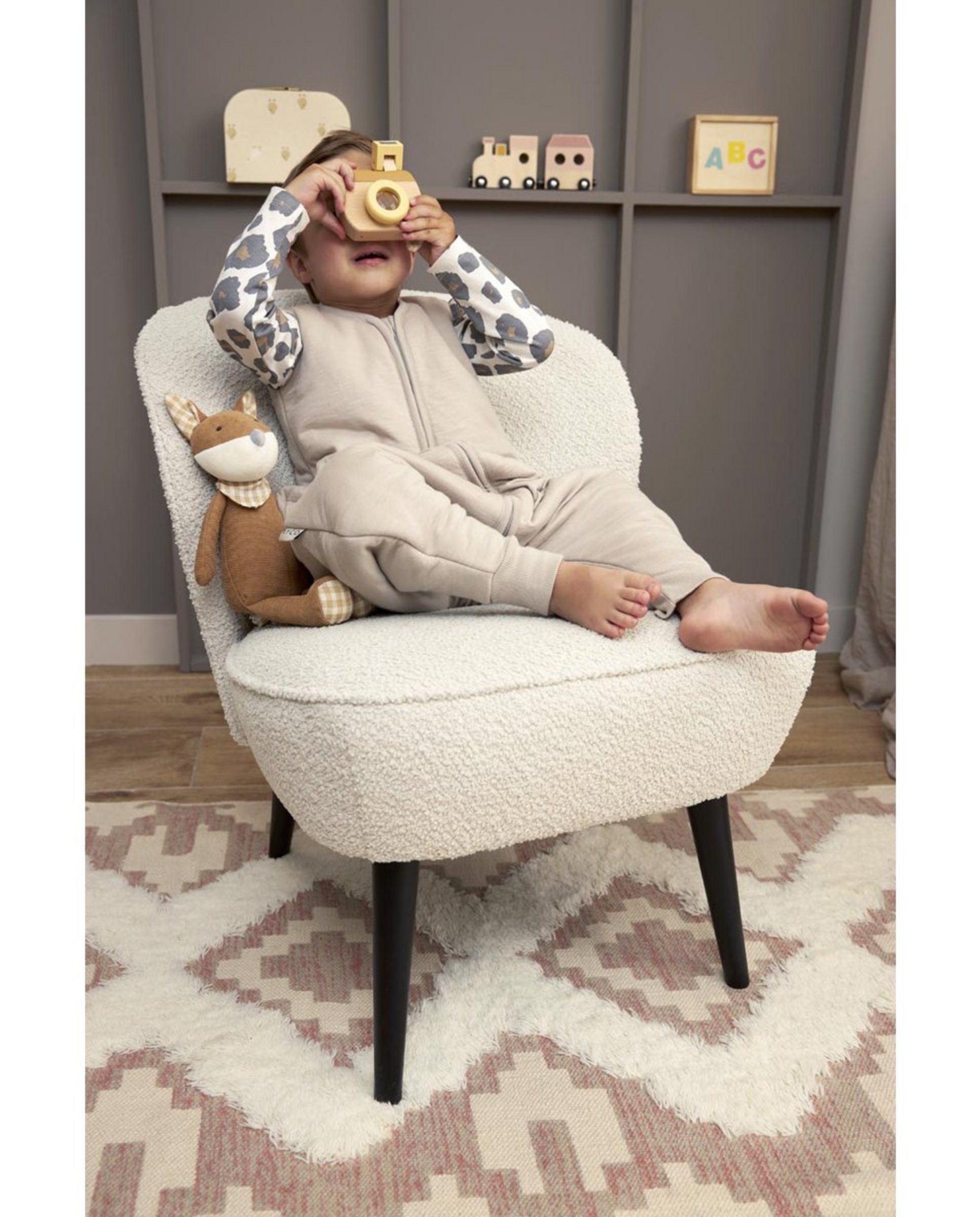 Pijama de bebé invierno punto sin mangas - Meyco - Gris claro Gris claro-6