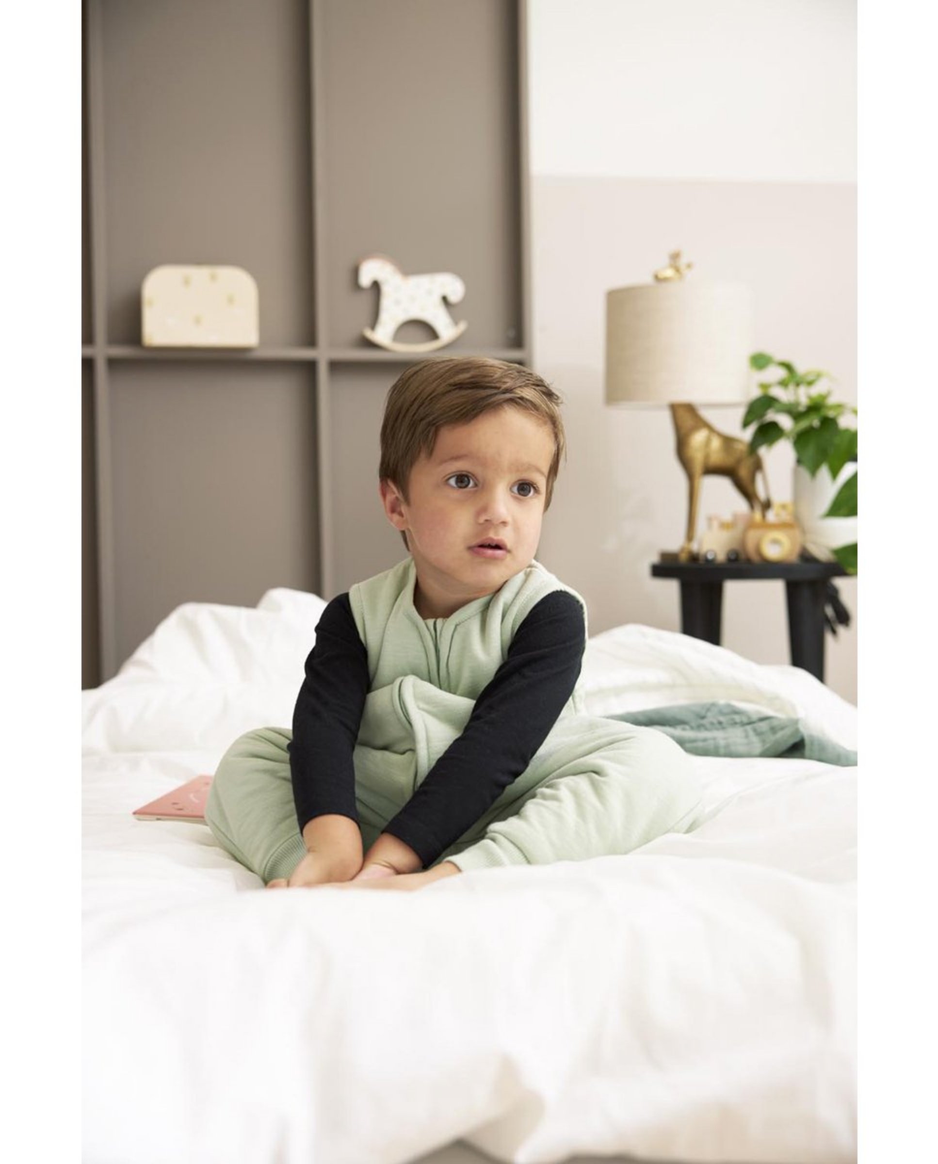 Pijama de bebé invierno punto sin mangas - Meyco - Verde claro Verde claro-4