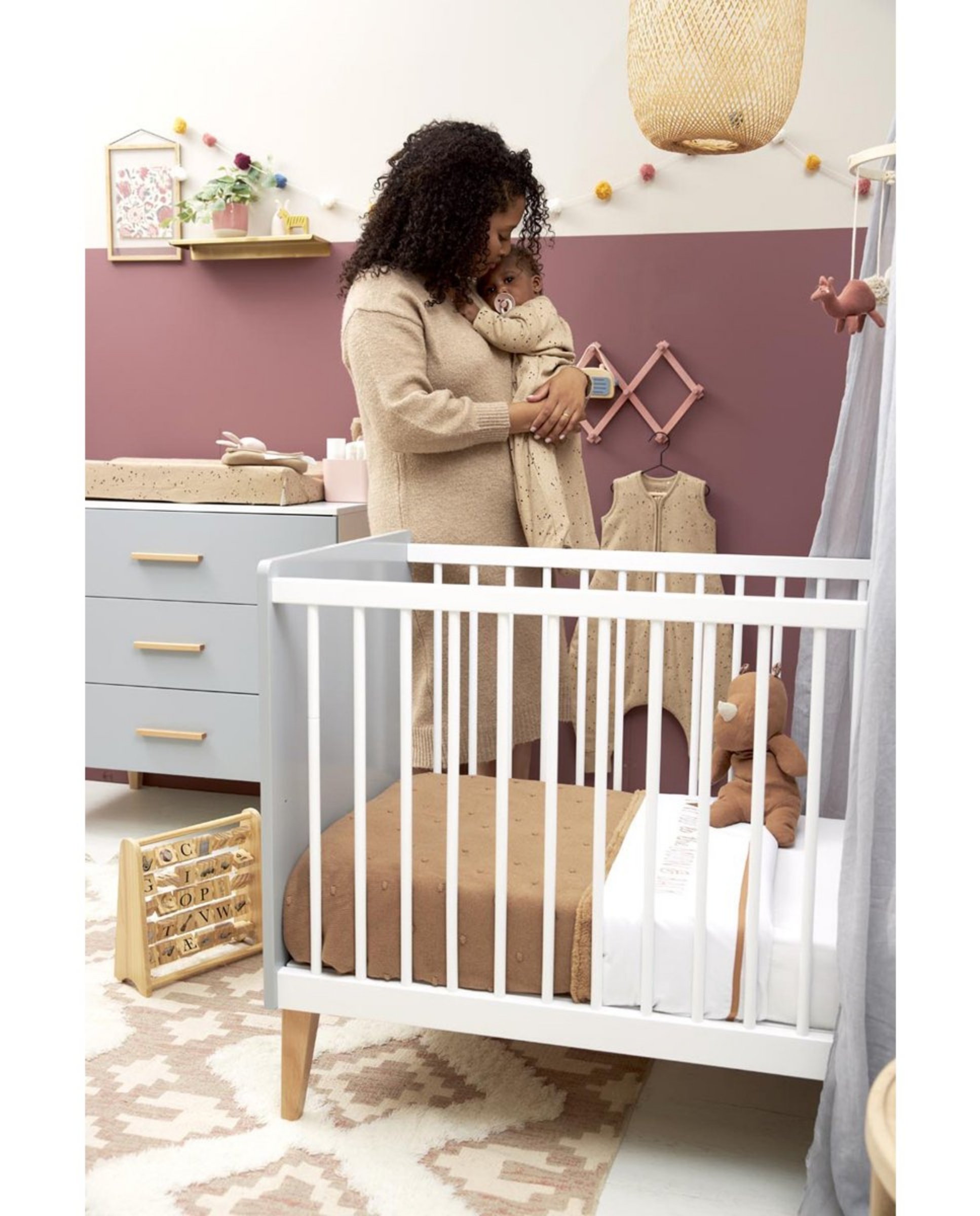 Imagen 3 de Pijama de bebé invierno canalé sin mangas - Meyco - Beige Beige