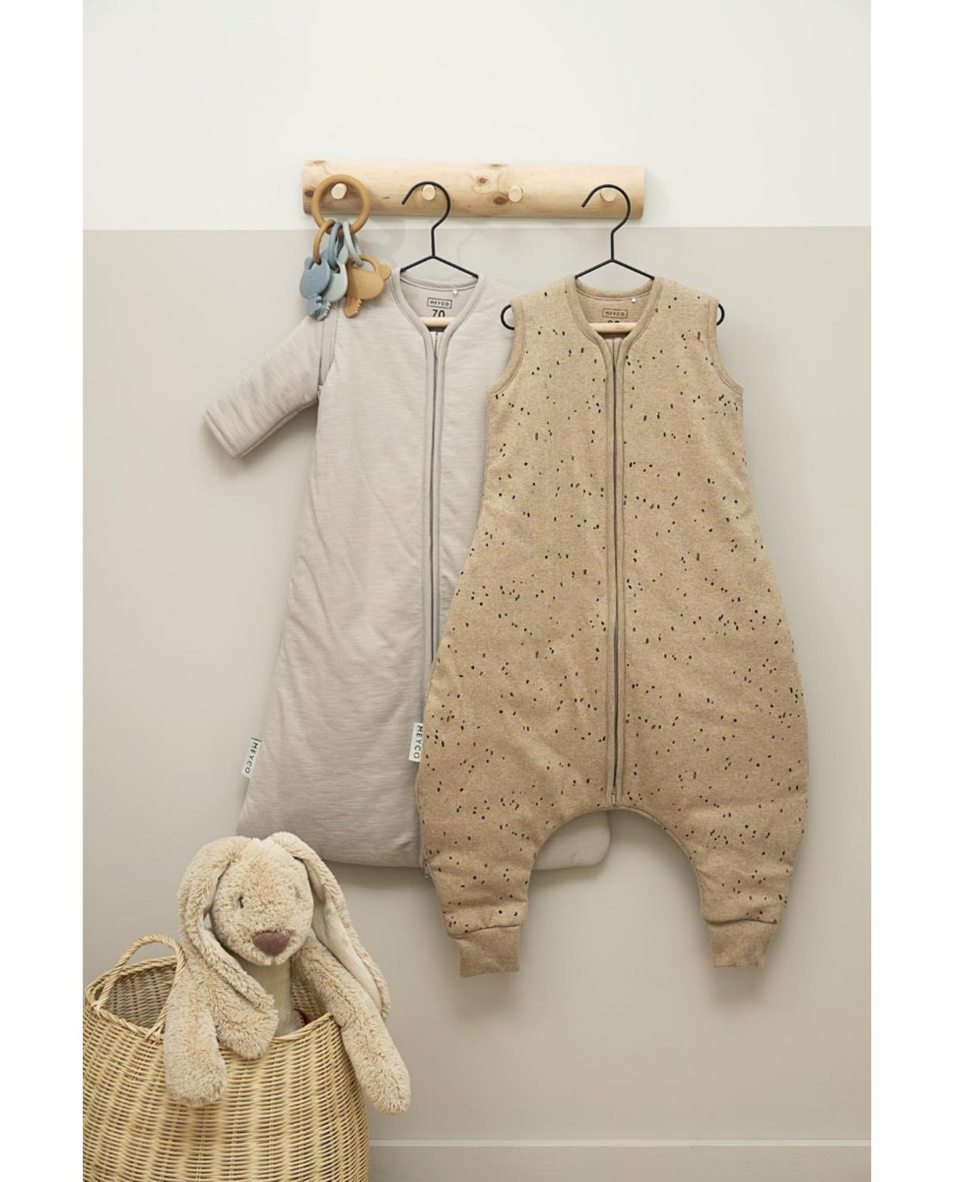 Imagen 4 de Pijama de bebé invierno canalé sin mangas - Meyco - Beige Beige