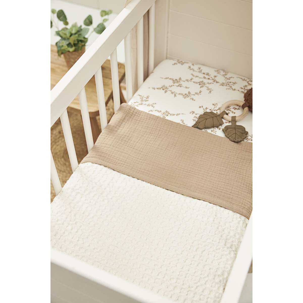 Manta minicuna gofrada 75x100 cm Meyco - Crema Crema-4