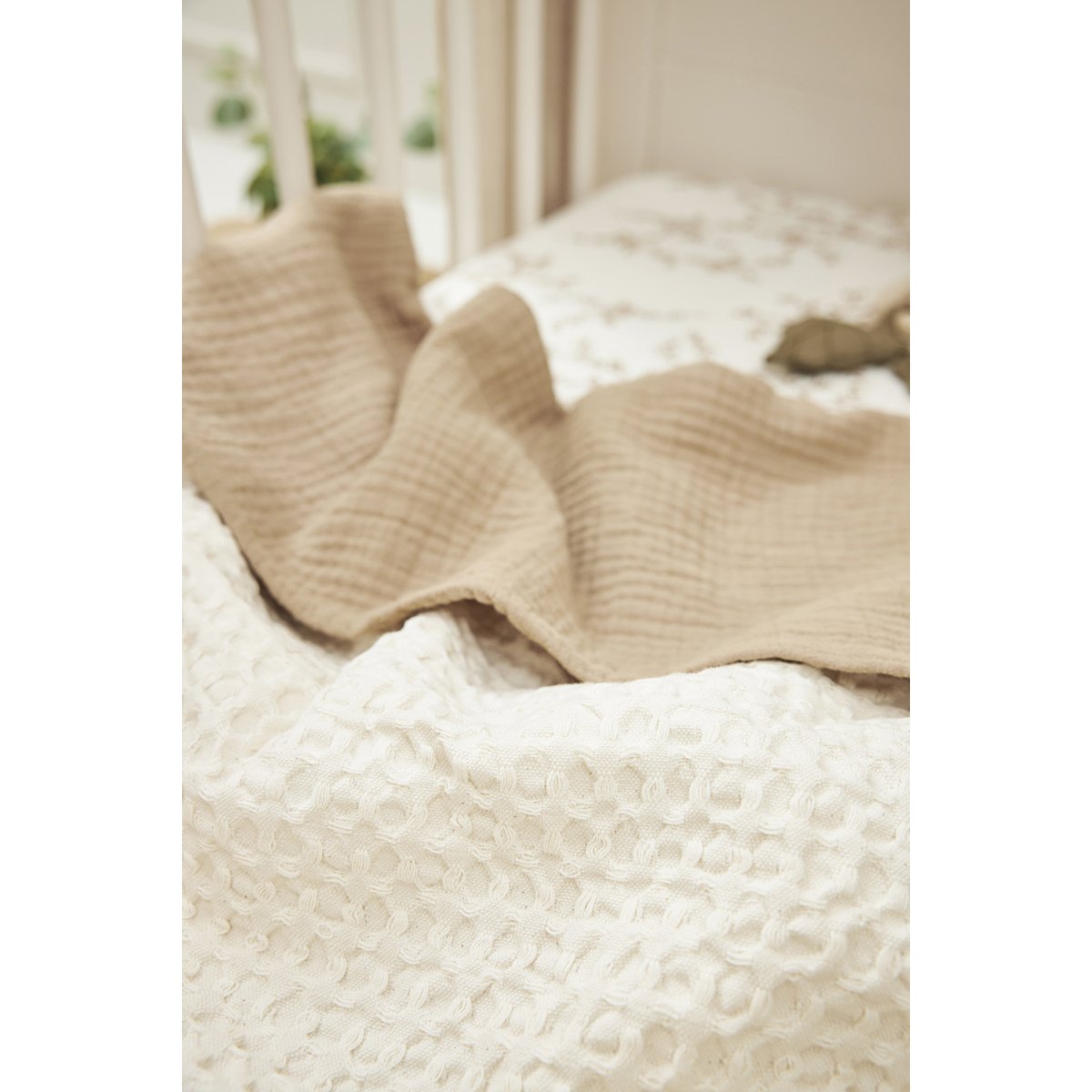 Manta minicuna gofrada 75x100 cm Meyco - Crema Crema-5
