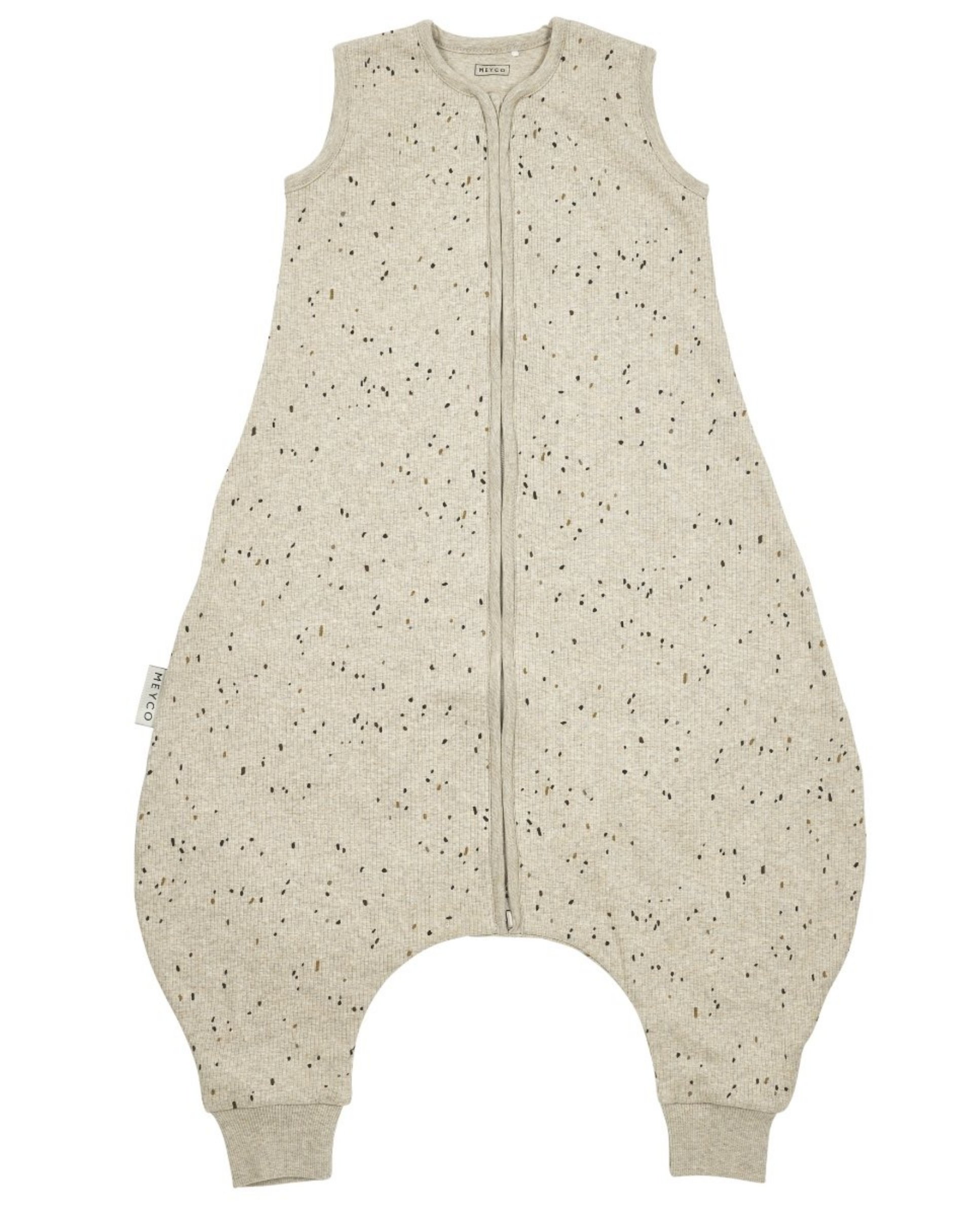 Pijama de bebé verano canalé sin mangas - Meyco - Crudo Crudo-1