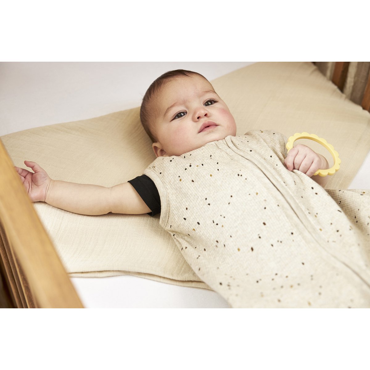 Saco de dormir sin mangas verano 90cm Meyco Natural Natural-4
