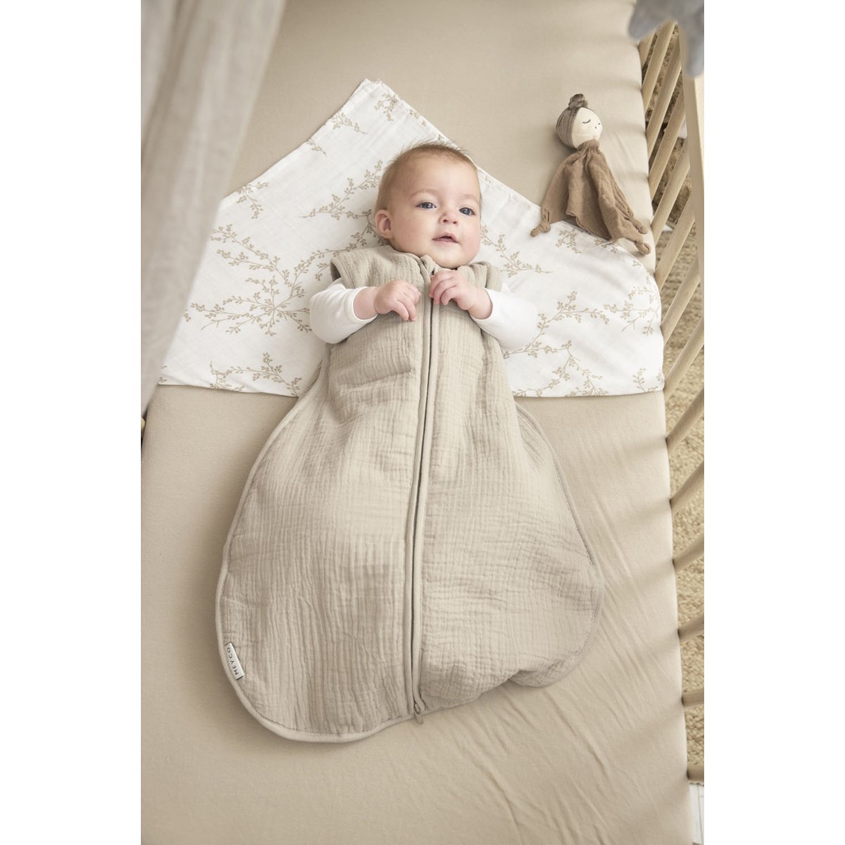 Saco de dormir sin mangas 70cm Meyco Marrón claro Marrón claro-3