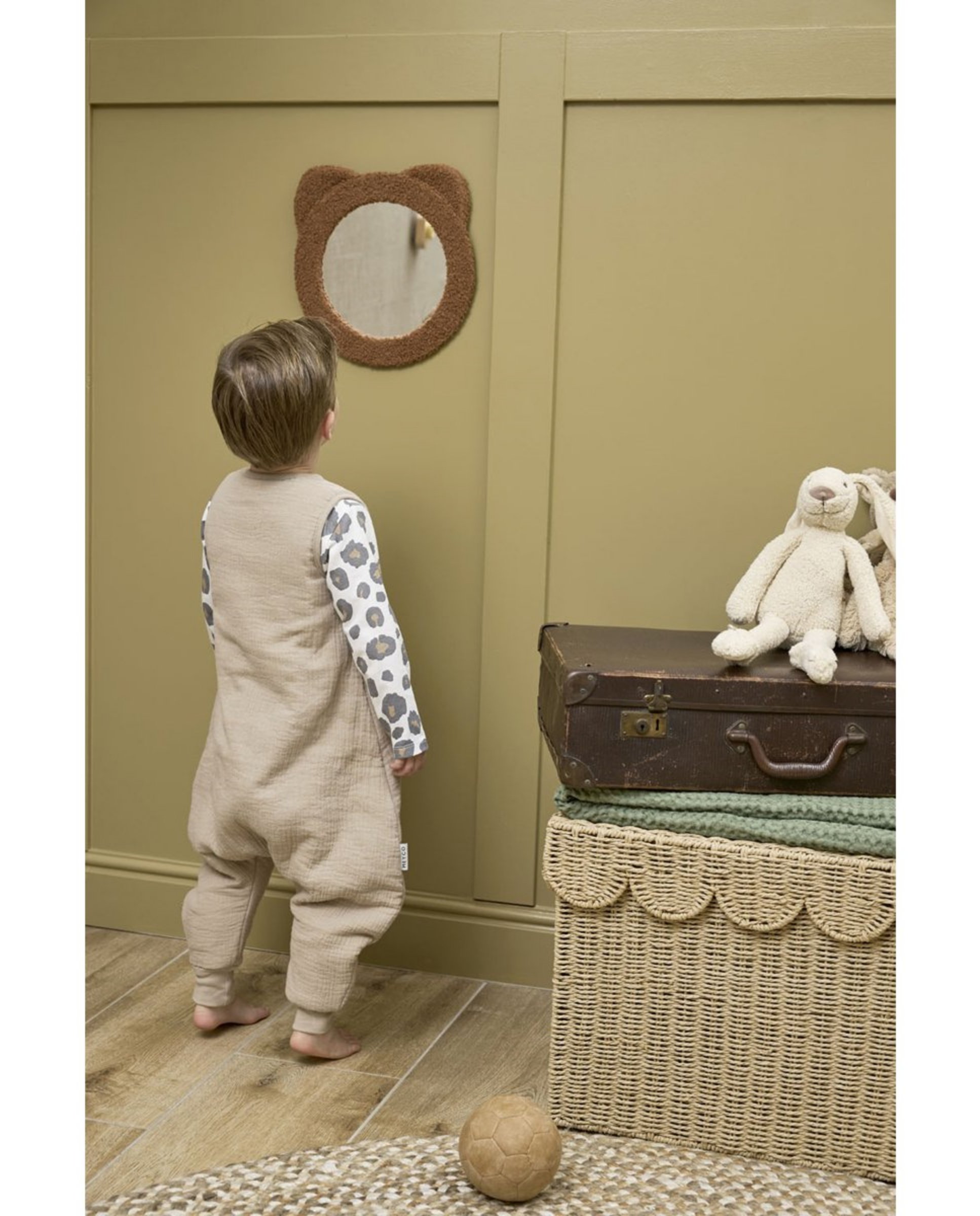 Pijama de bebé de muselina invierno prelavada sin mangas - Meyco - Beige Beige-4